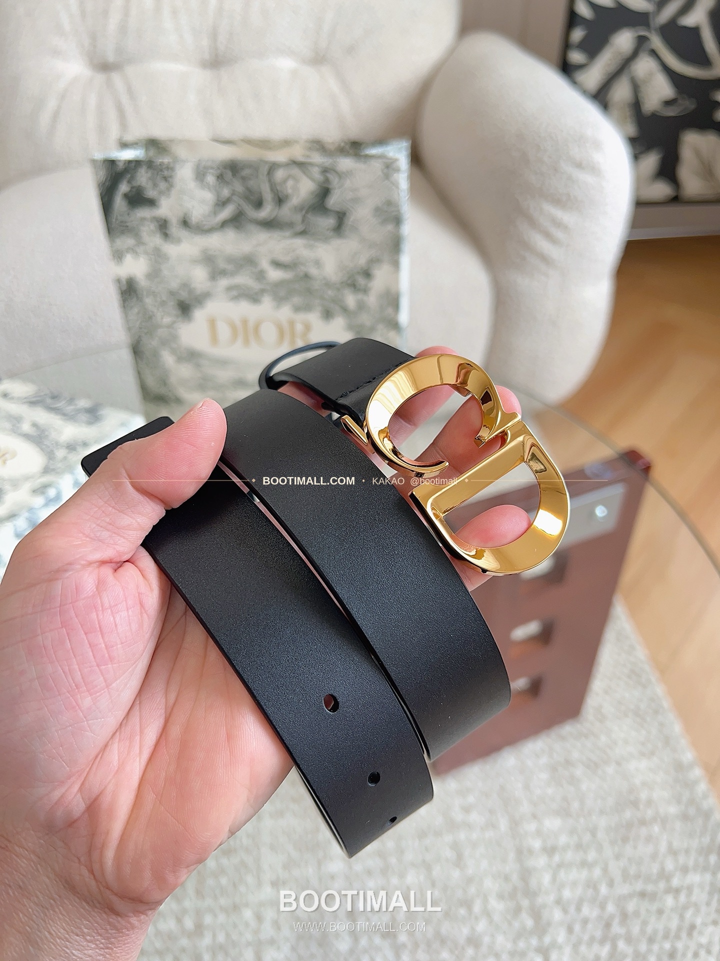 디올 세디올 카프스킨 CD 버클 블랙 벨트 Dior C'est Dior Calfskin CD Buckle Black Belt 3cm 1
