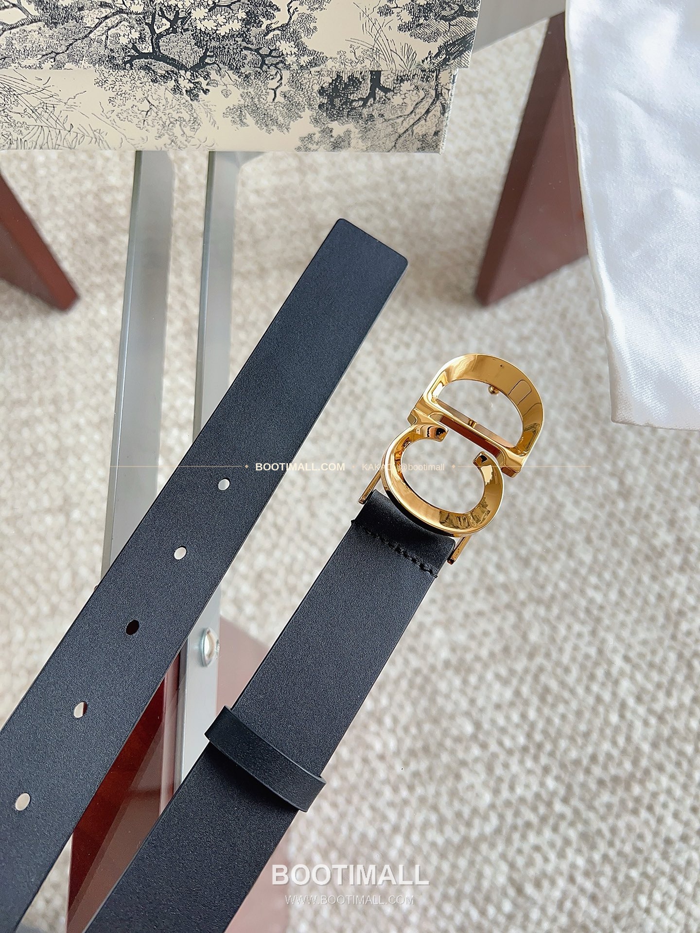 디올 세디올 카프스킨 CD 버클 블랙 벨트 Dior C'est Dior Calfskin CD Buckle Black Belt 3cm 4
