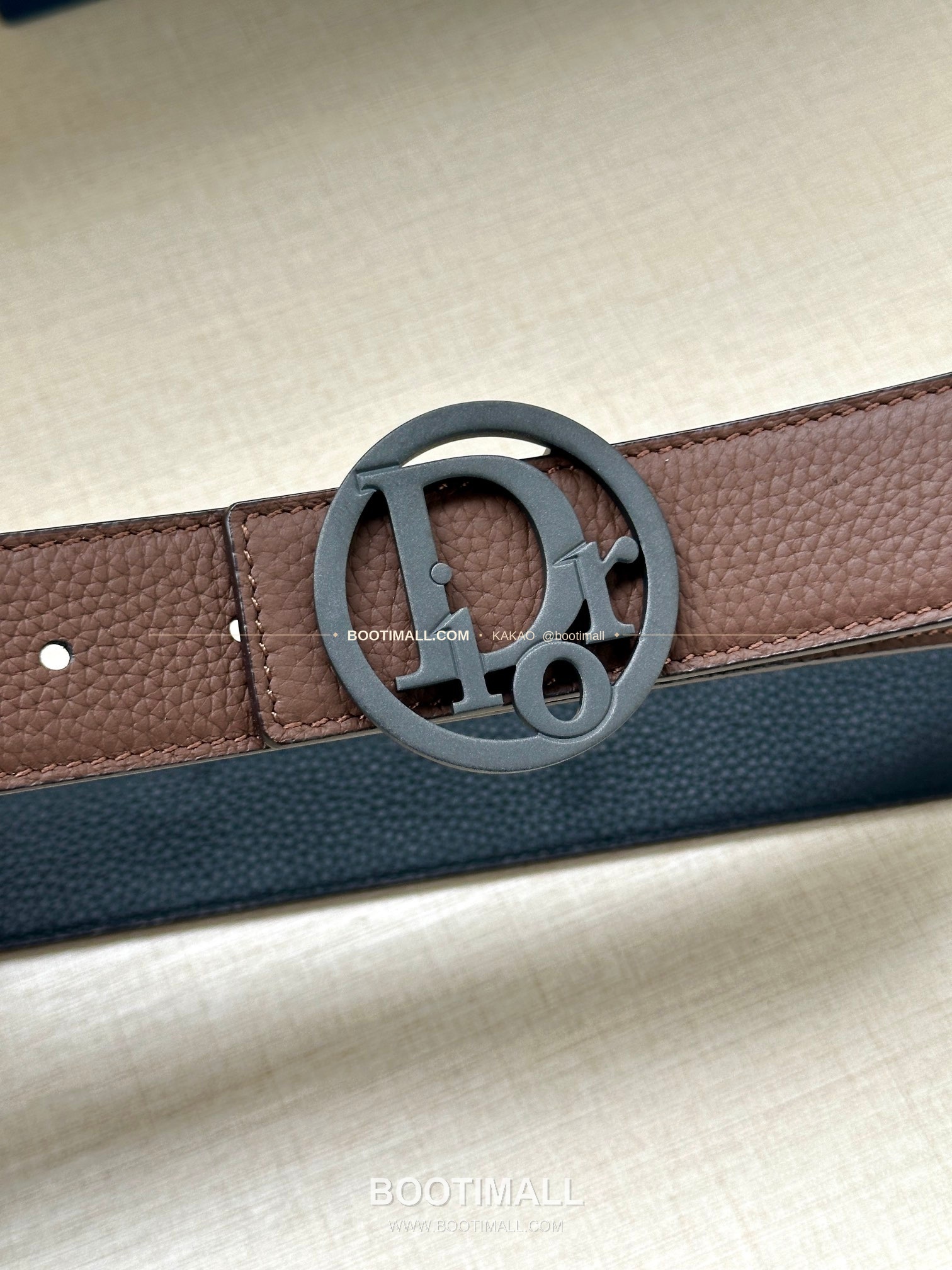 디올 CD 오블리크 브라스 버클 화이트 골드 벨트 Dior CD Oblique Brass Buckle White Gold Belt 3.5cm 3