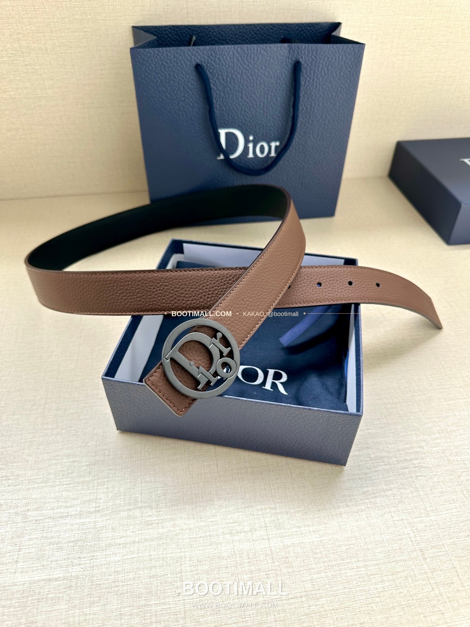 디올 CD 오블리크 브라스 버클 화이트 골드 벨트 Dior CD Oblique Brass Buckle White Gold Belt 3.5cm 4