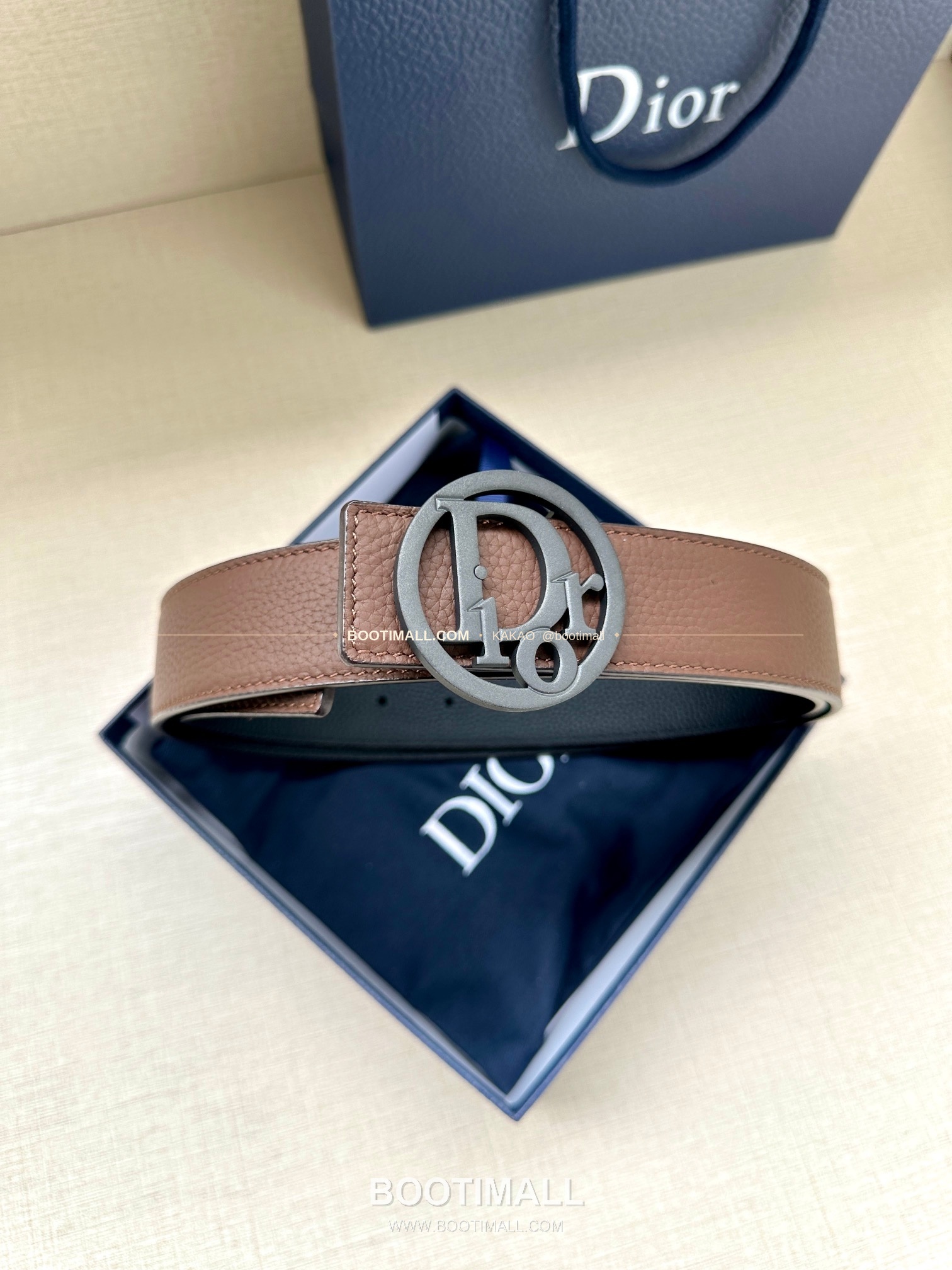 디올 CD 오블리크 브라스 버클 화이트 골드 벨트 Dior CD Oblique Brass Buckle White Gold Belt 3.5cm 5