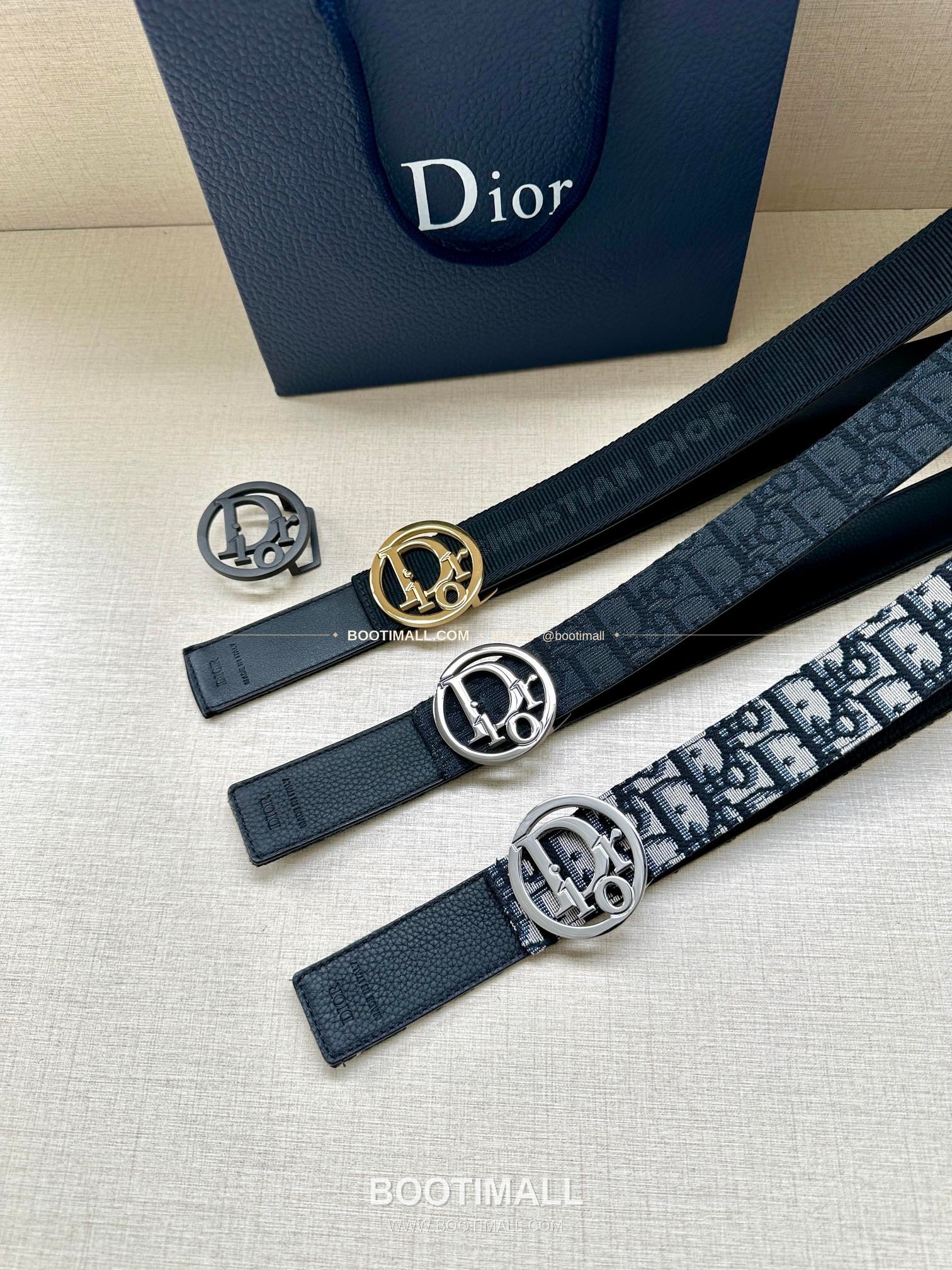 디올 CD 오블리크 브라스 버클 화이트 골드 벨트 Dior CD Oblique Brass Buckle White Gold Belt 3.5cm 7