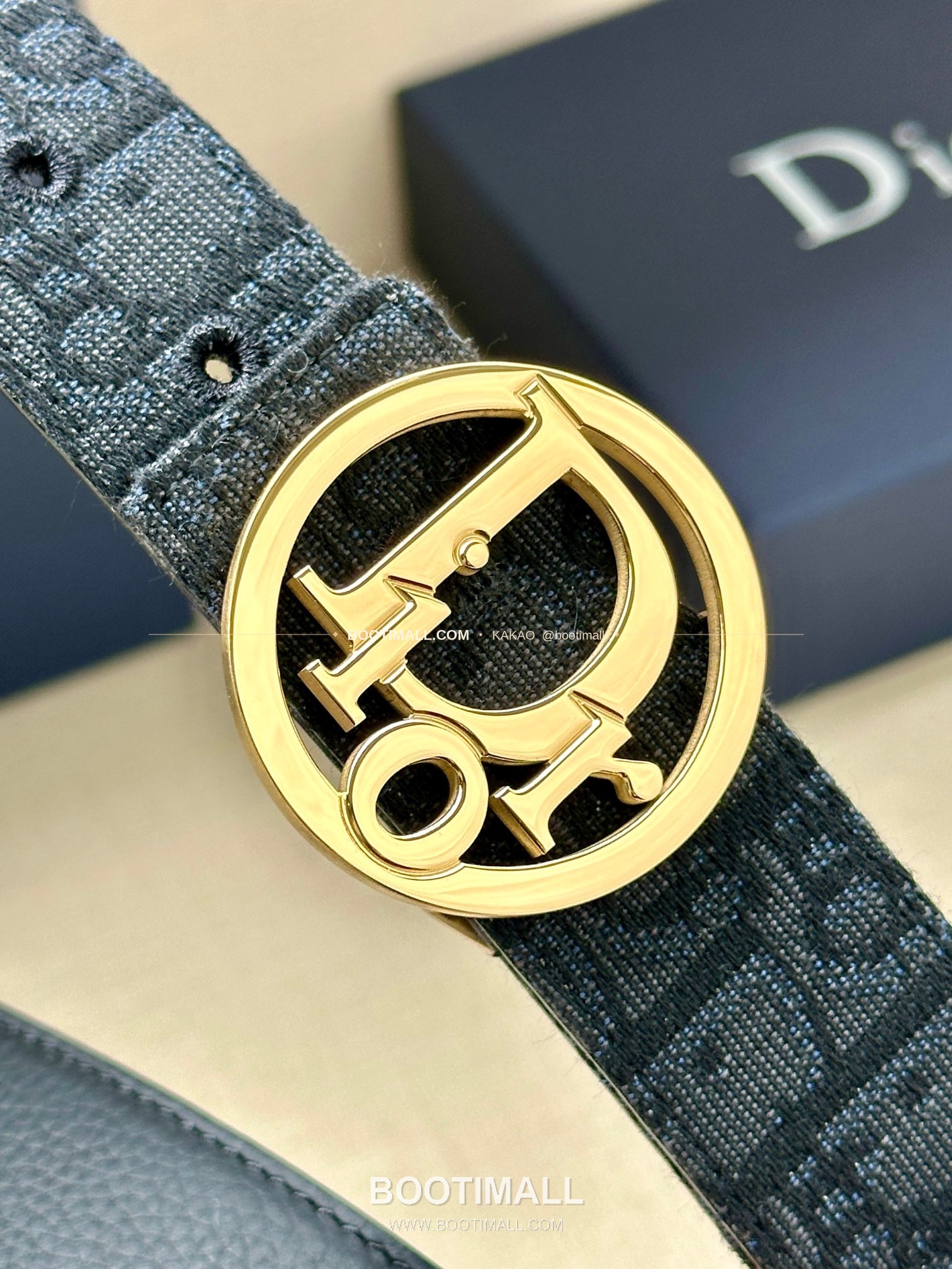 디올 CD 오블리크 브라스 버클 화이트 골드 벨트 Dior CD Oblique Brass Buckle White Gold Belt 3.5cm 2
