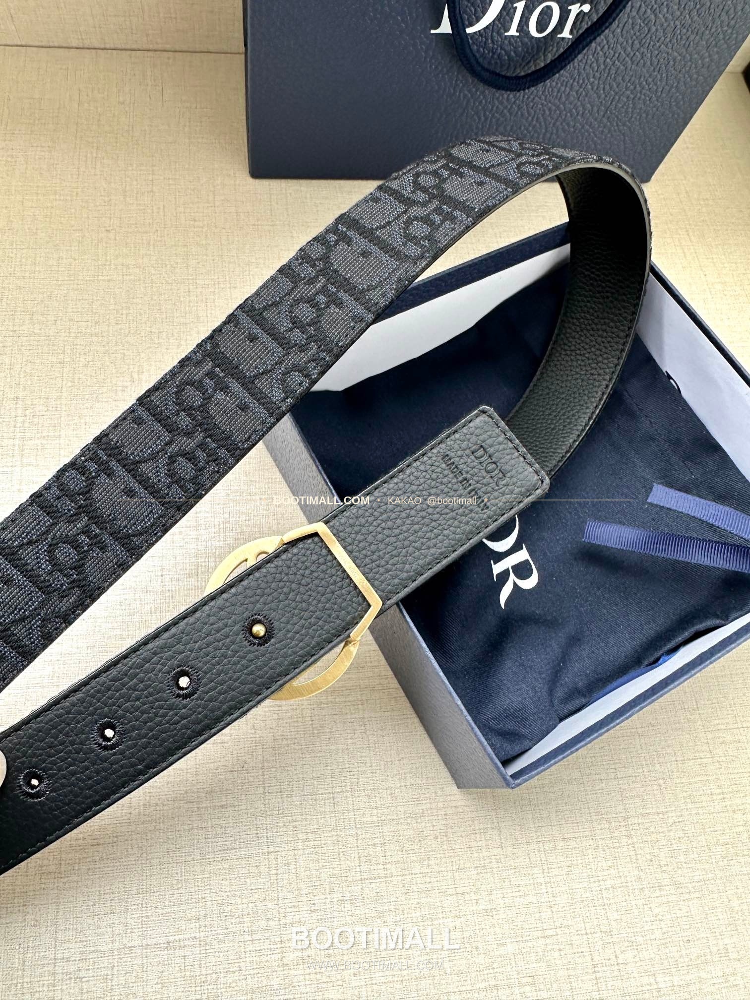 디올 CD 오블리크 브라스 버클 화이트 골드 벨트 Dior CD Oblique Brass Buckle White Gold Belt 3.5cm 3