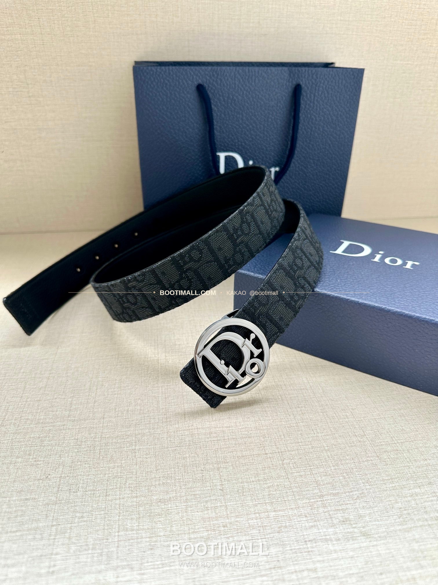 디올 CD 오블리크 브라스 버클 화이트 골드 벨트 Dior CD Oblique Brass Buckle White Gold Belt 3.5cm 8