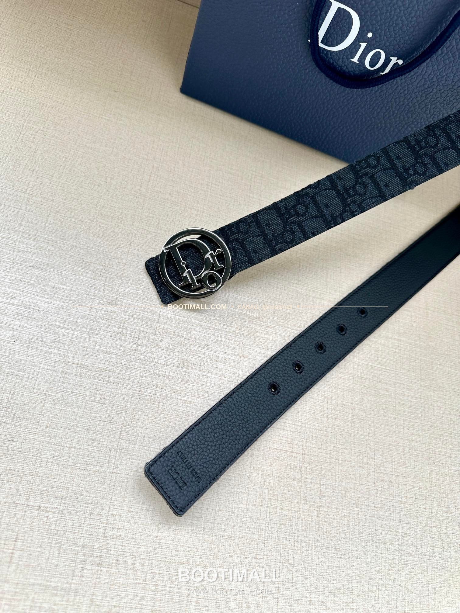 디올 CD 오블리크 브라스 버클 화이트 골드 벨트 Dior CD Oblique Brass Buckle White Gold Belt 3.5cm 9