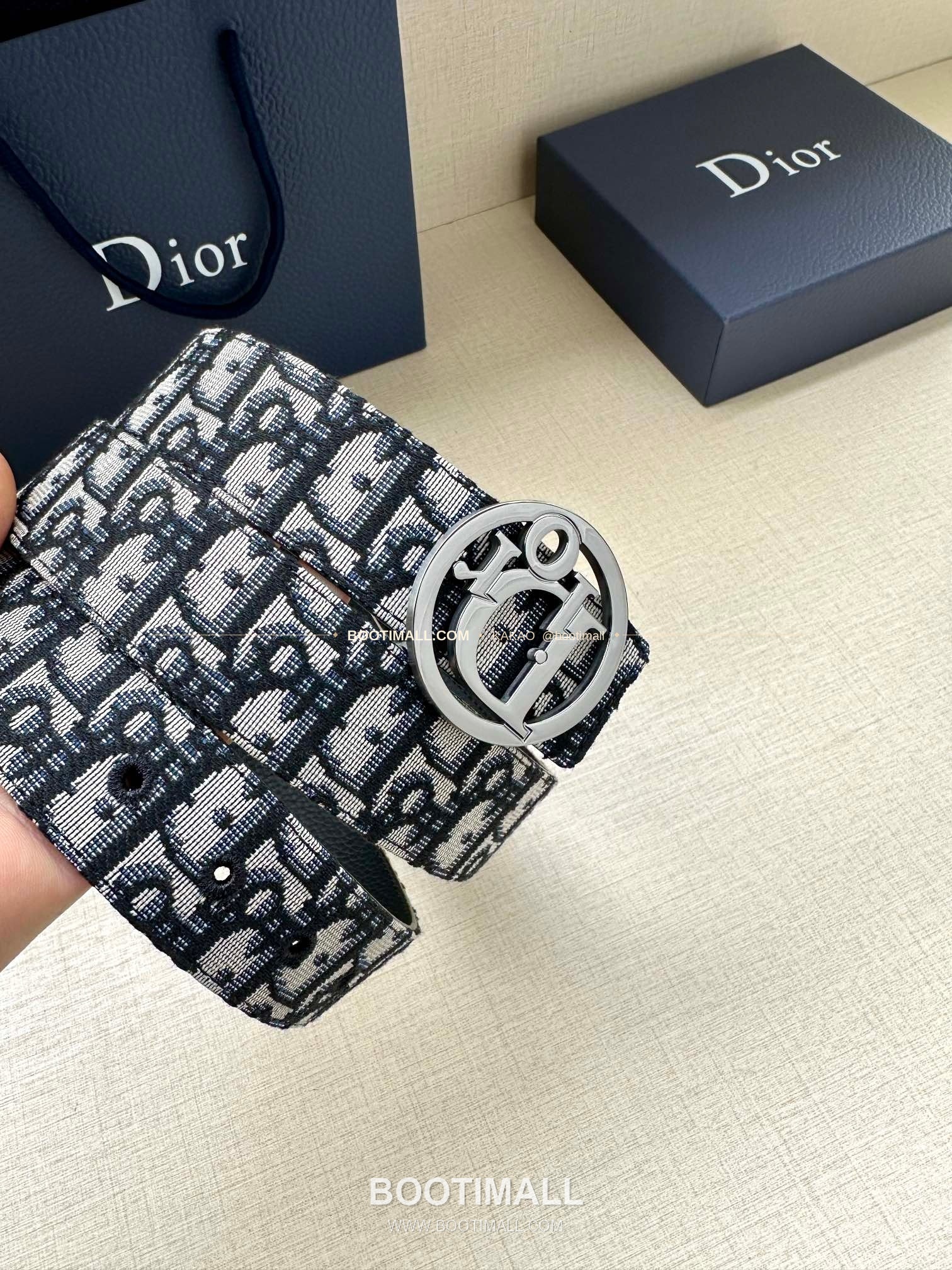 디올 CD 오블리크 브라스 버클 골드 벨트 Dior CD Oblique Brass Buckle Gold Belt 3.5cm 4