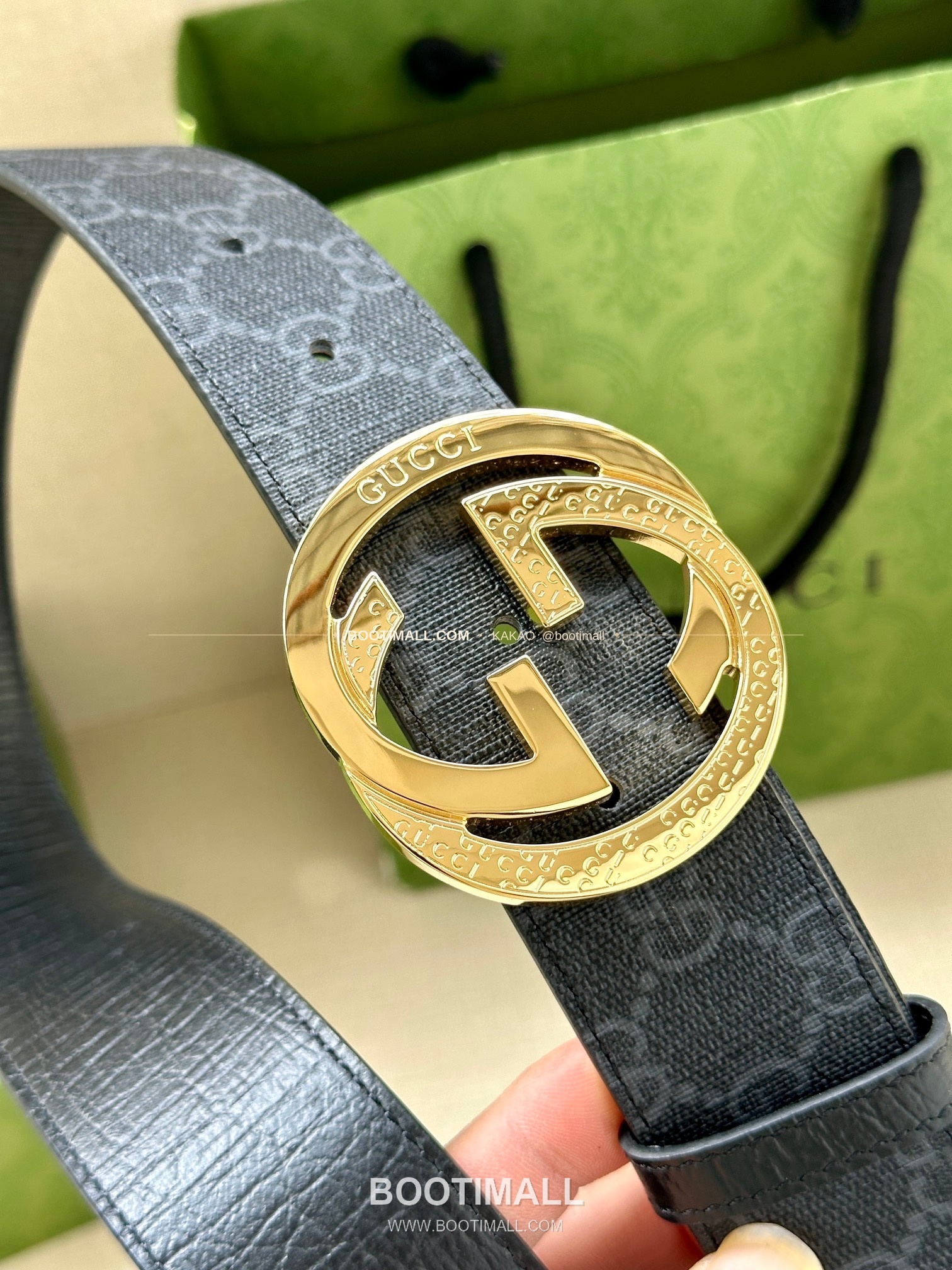 구찌 GG 수프림 캔버스 카프스킨 더블G 리버서블 벨트 Gucci GG Supreme Canvas Calfskin Double G Reversible Belt 3.8cm 2