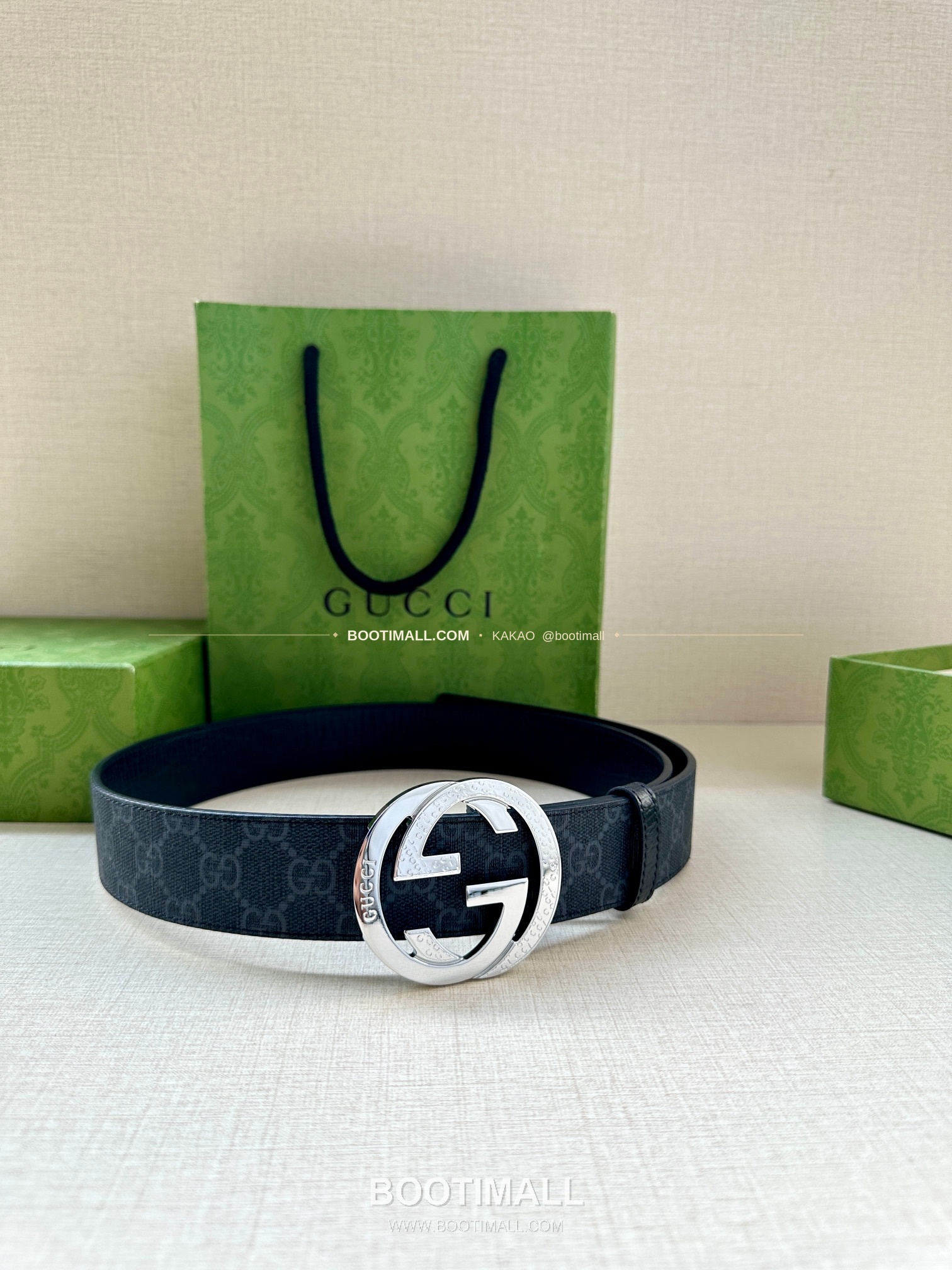 구찌 GG 수프림 캔버스 카프스킨 더블G 리버서블 벨트 Gucci GG Supreme Canvas Calfskin Double G Reversible Belt 3.8cm 5