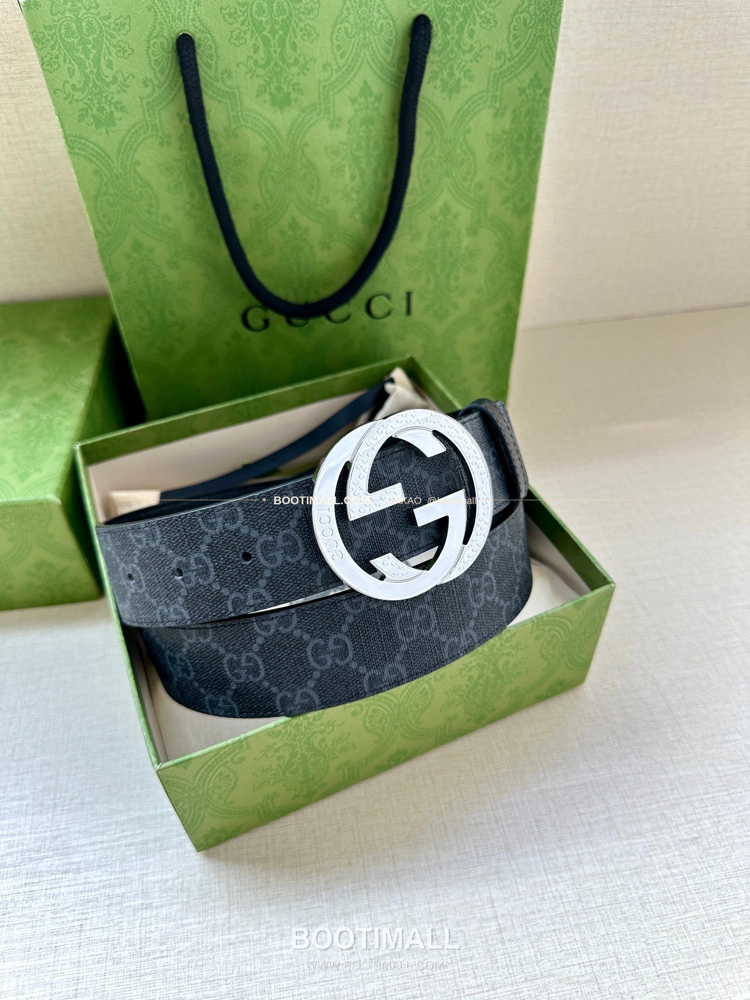 구찌 GG 수프림 캔버스 카프스킨 더블G 리버서블 벨트 Gucci GG Supreme Canvas Calfskin Double G Reversible Belt 3.8cm 7