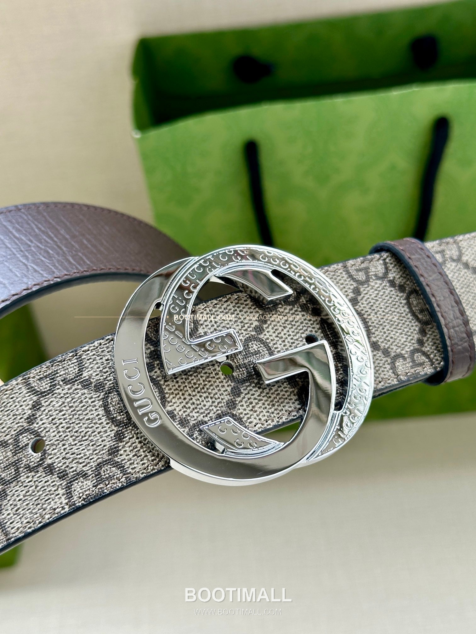 구찌 GG 수프림 캔버스 카프스킨 더블G 리버서블 벨트 Gucci GG Supreme Canvas Calfskin Double G Reversible Belt 3.8cm 2