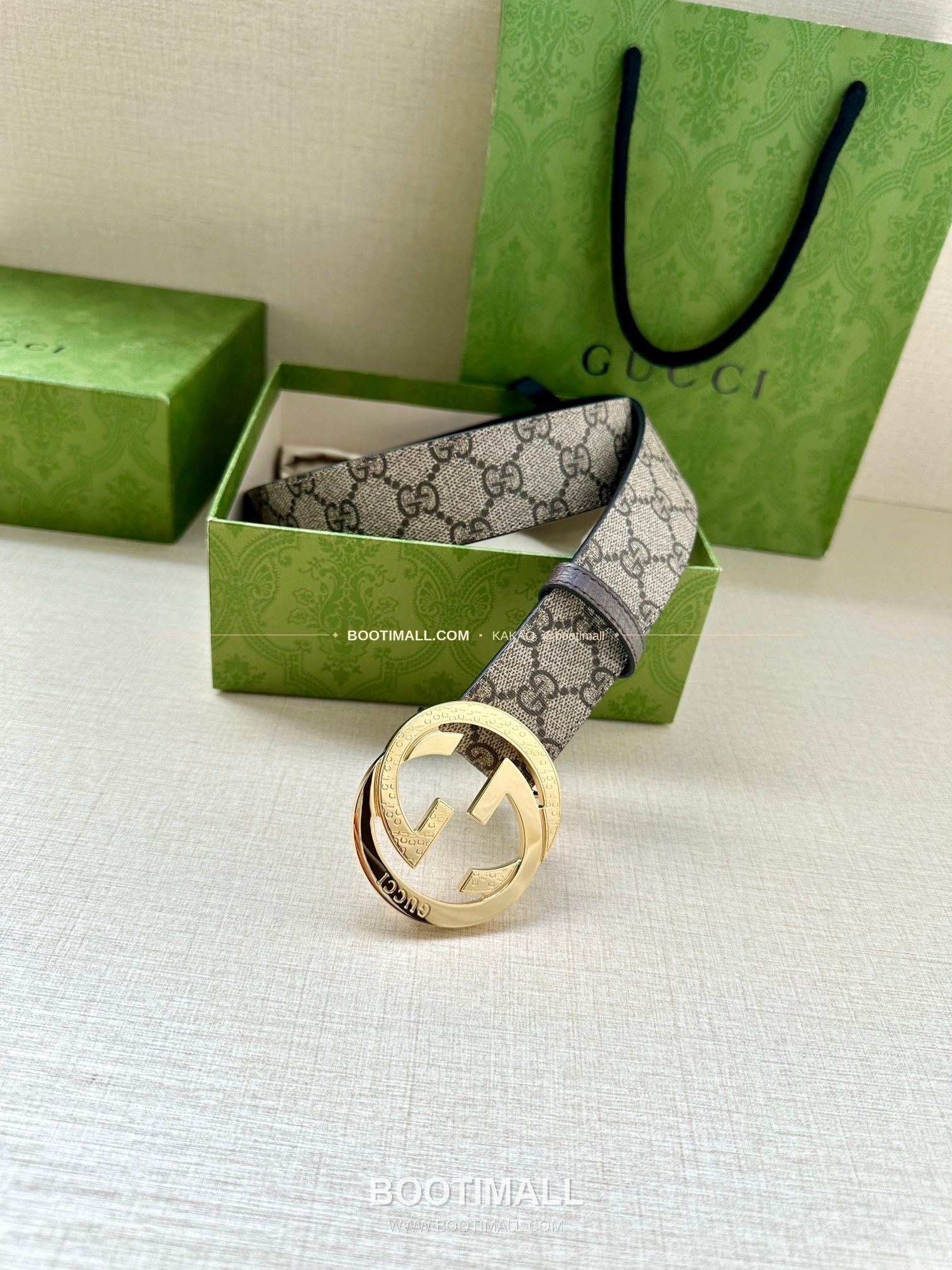 구찌 GG 수프림 캔버스 카프스킨 더블G 리버서블 벨트 Gucci GG Supreme Canvas Calfskin Double G Reversible Belt 3.8cm 5
