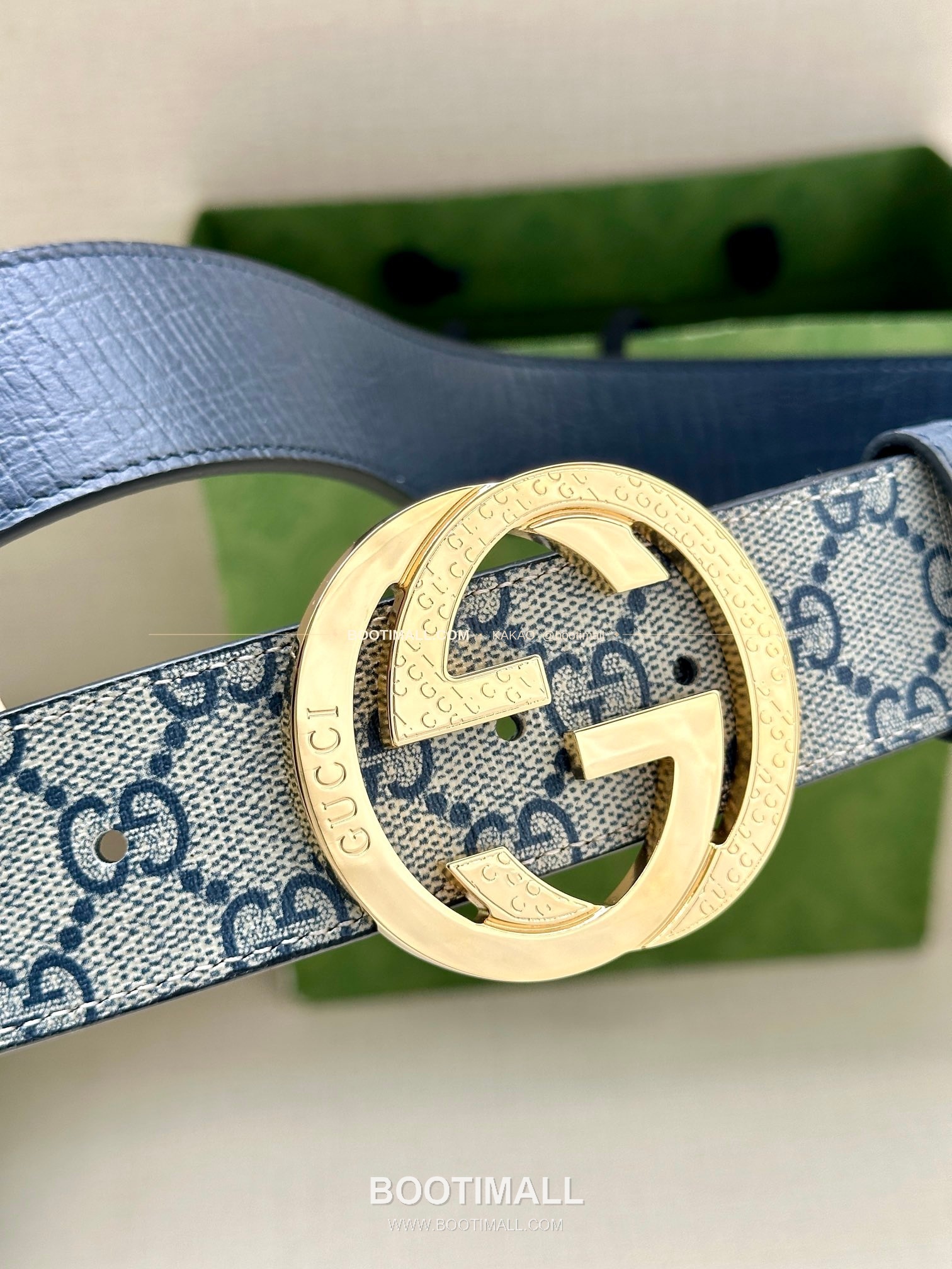 구찌 GG 수프림 캔버스 카프스킨 더블G 리버서블 벨트 Gucci GG Supreme Canvas Calfskin Double G Reversible Belt 3.8cm 2
