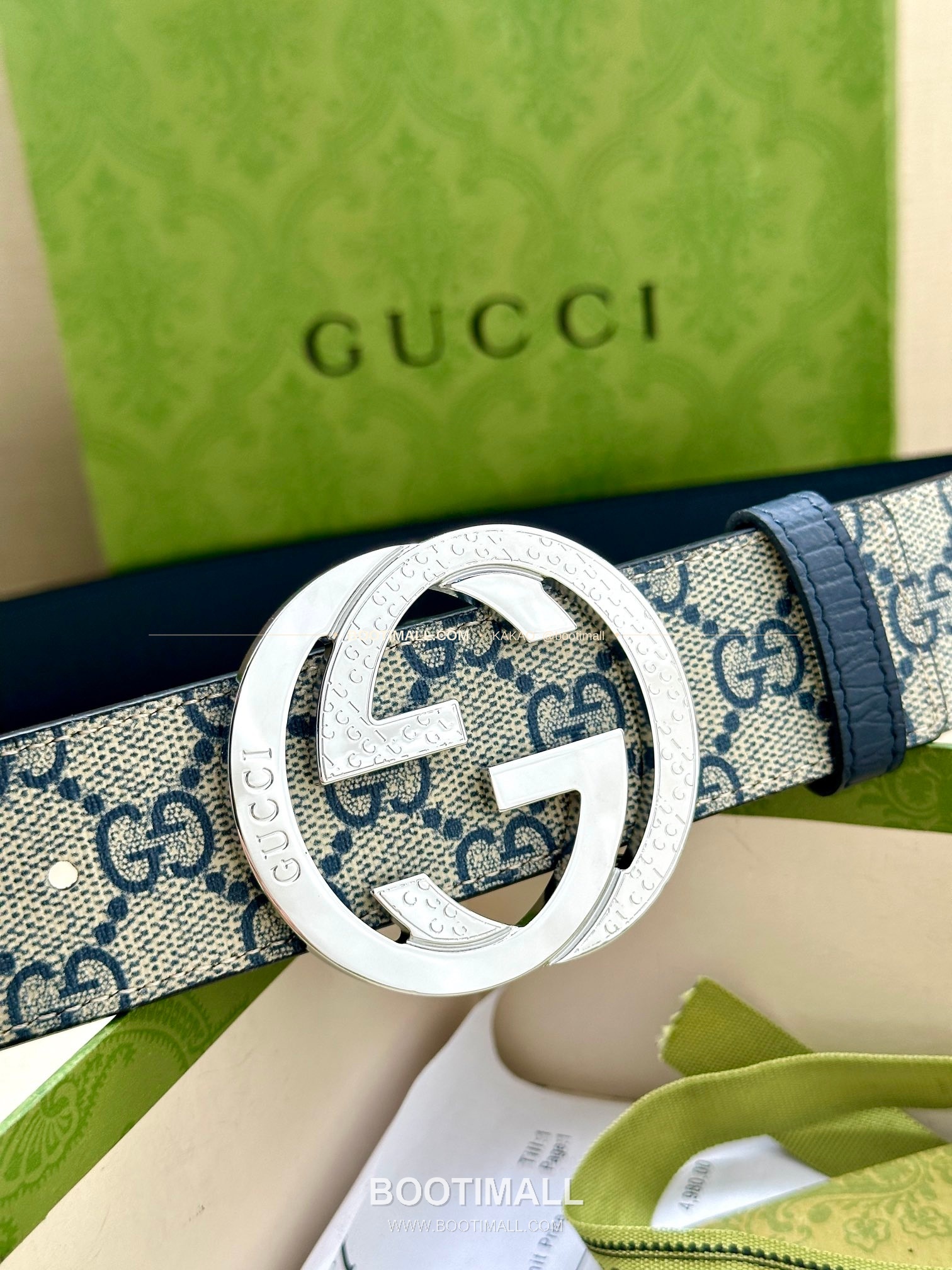 구찌 GG 수프림 캔버스 카프스킨 더블G 리버서블 벨트 Gucci GG Supreme Canvas Calfskin Double G Reversible Belt 3.8cm 7