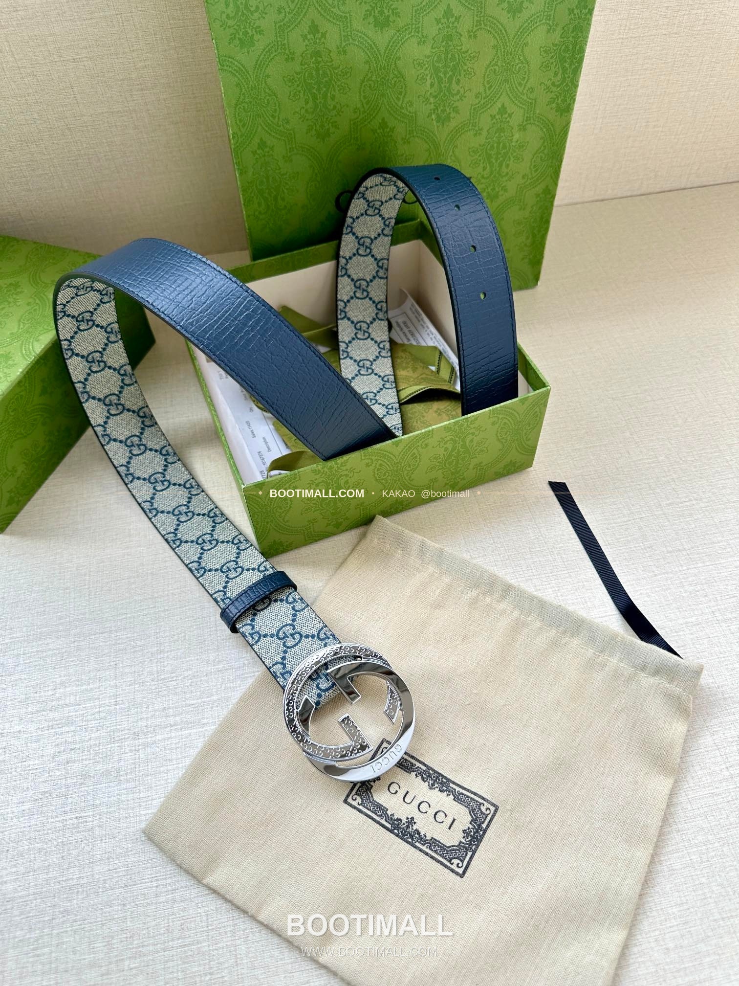 구찌 GG 수프림 캔버스 카프스킨 더블G 리버서블 벨트 Gucci GG Supreme Canvas Calfskin Double G Reversible Belt 3.8cm 8
