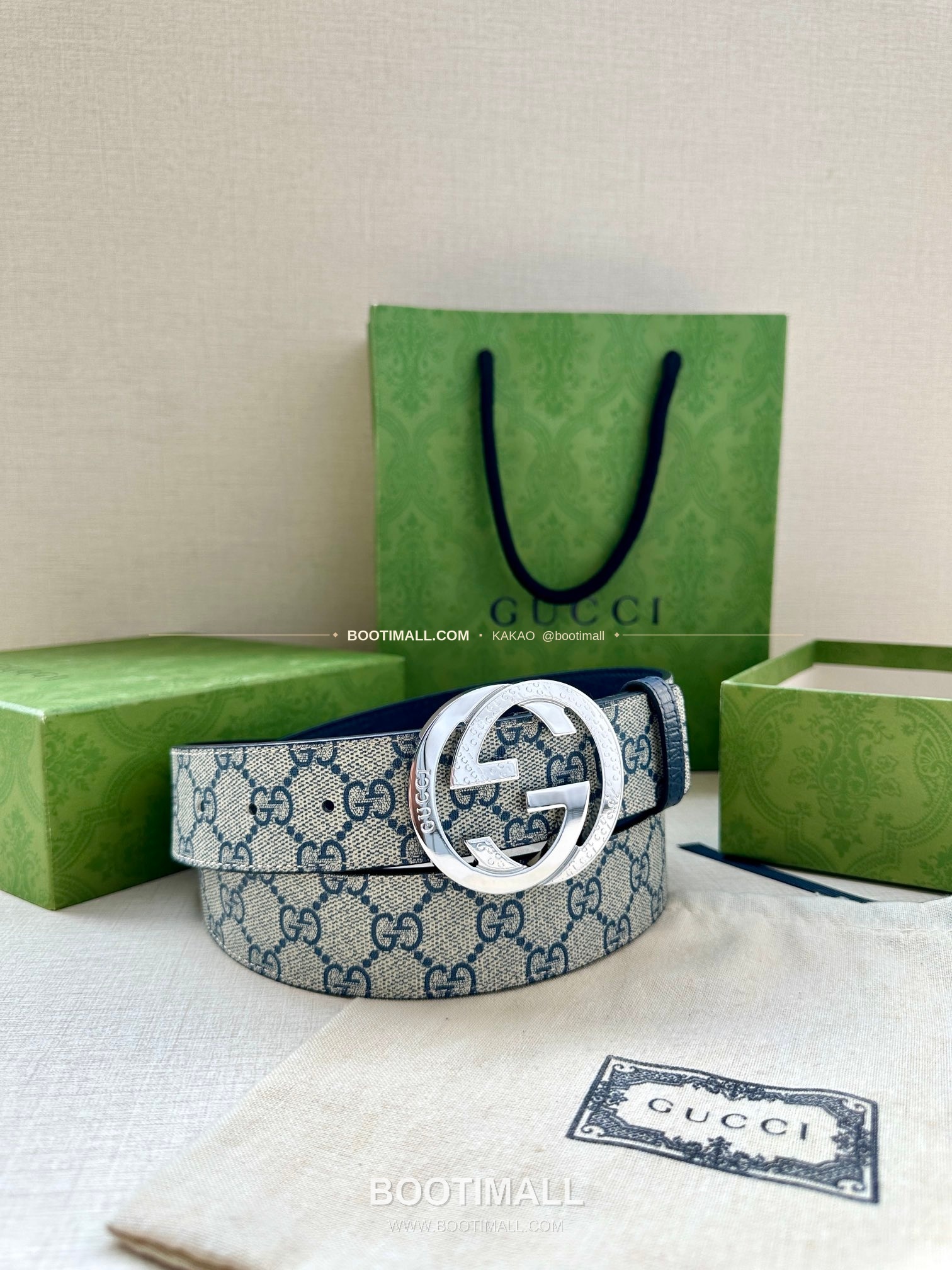 구찌 GG 수프림 캔버스 카프스킨 더블G 리버서블 벨트 Gucci GG Supreme Canvas Calfskin Double G Reversible Belt 3.8cm 9