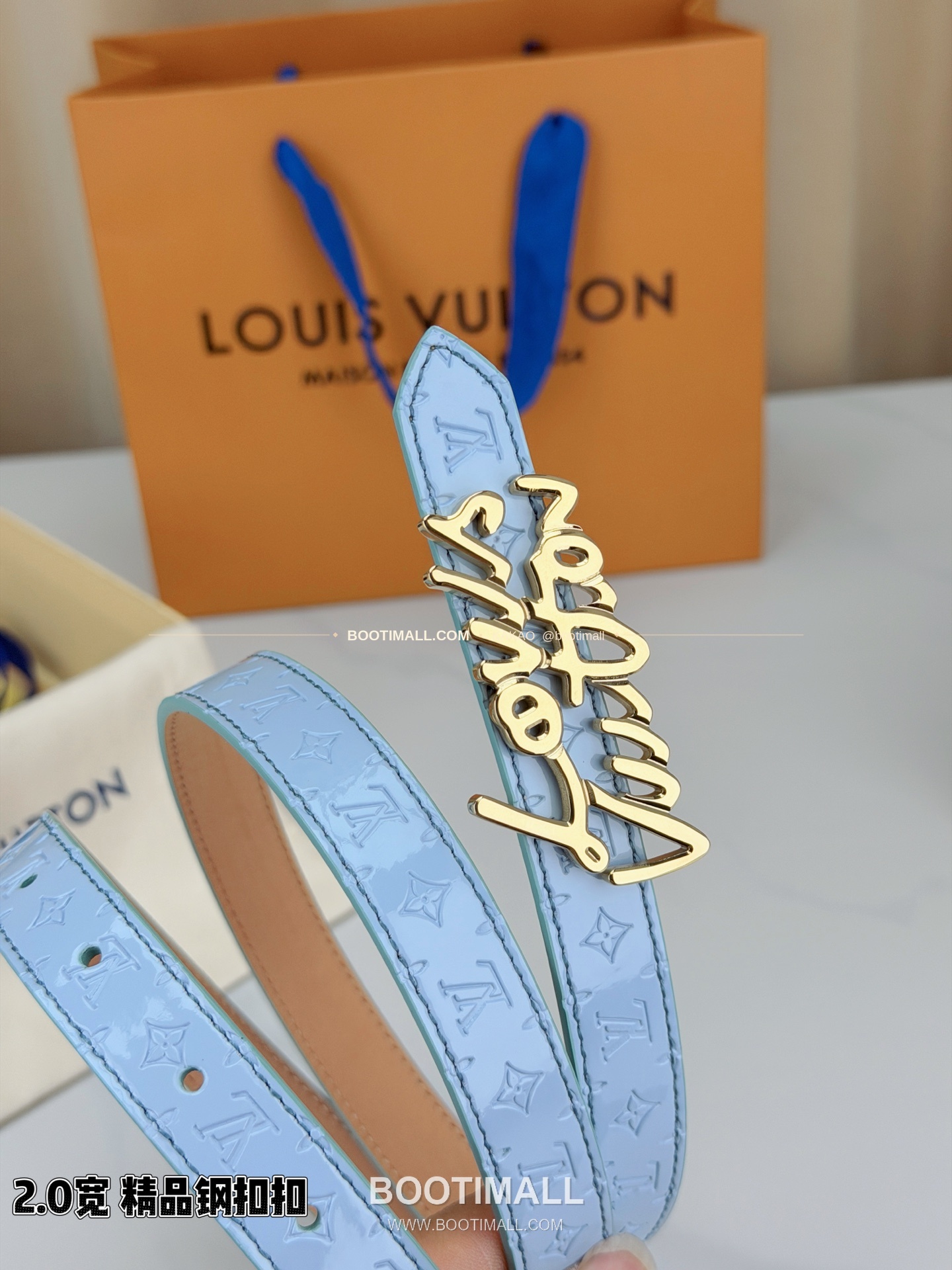 루이비통 모노그램 페이턴트 카프스킨 슬림 벨트 Louis Vuitton Monogram Patent Calfskin Slim Belt 2cm 6