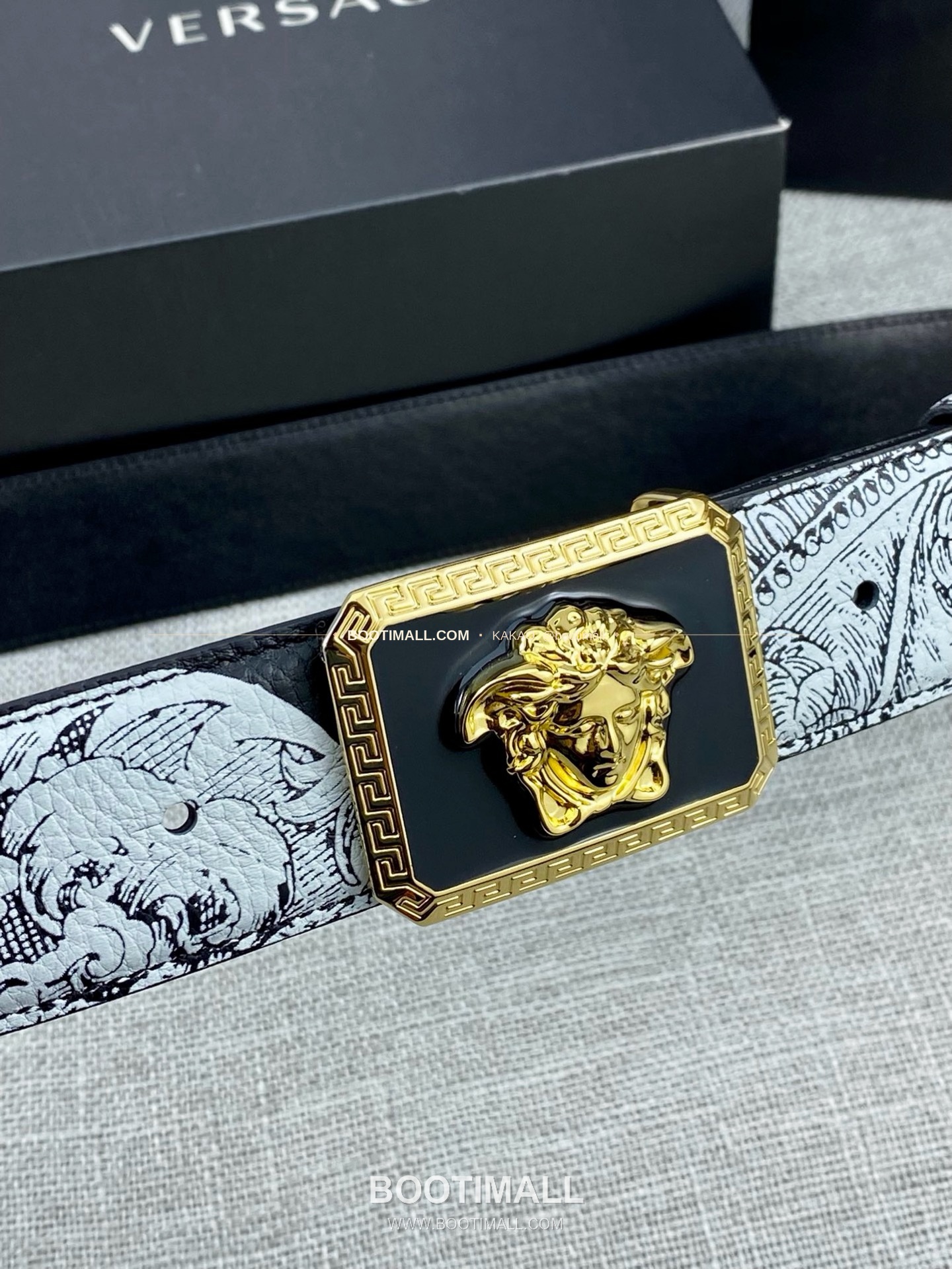 베르사체 카프스킨 팔라초 메두사 라포프클래식 벨트 Versace Calfskin Palazzo Medusa Le Pop Classique Belt 4cm 2