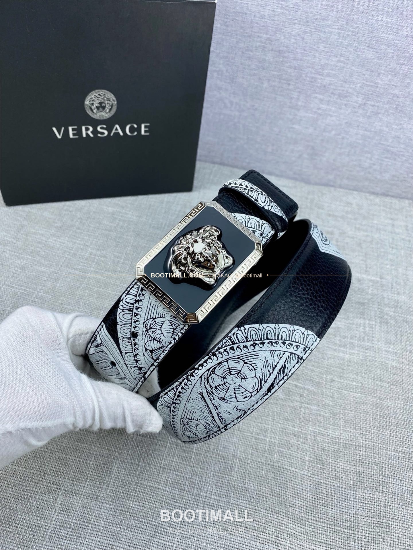 베르사체 카프스킨 팔라초 메두사 라포프클래식 벨트 Versace Calfskin Palazzo Medusa Le Pop Classique Belt 4cm 8