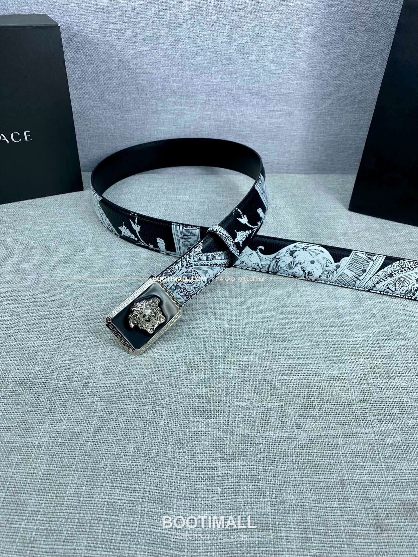 베르사체 카프스킨 팔라초 메두사 라포프클래식 벨트 Versace Calfskin Palazzo Medusa Le Pop Classique Belt 4cm 9
