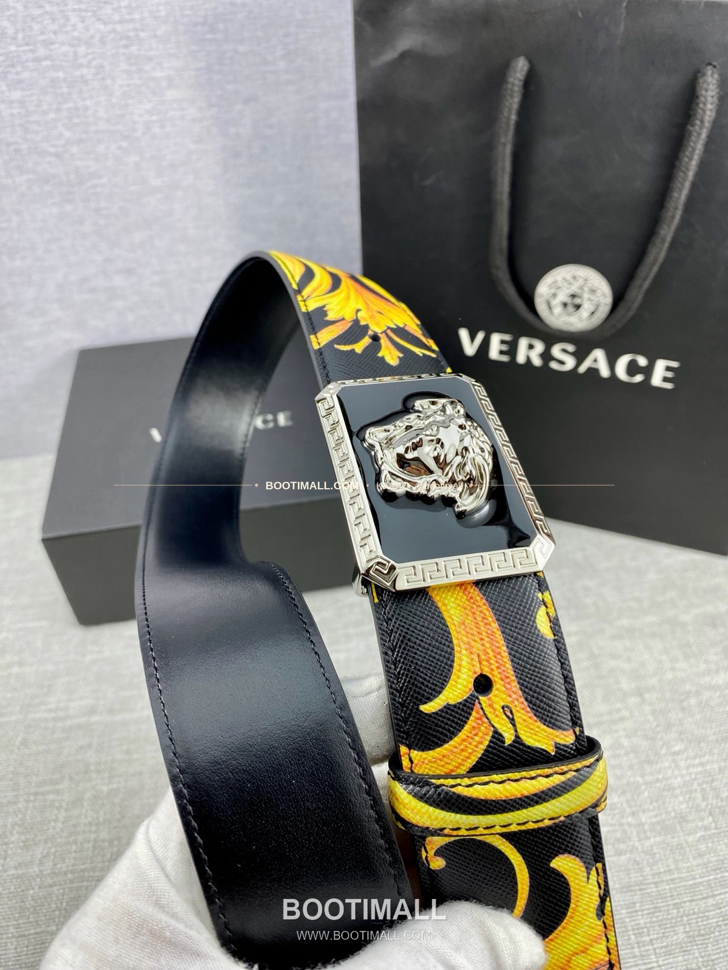 베르사체 카프스킨 팔라초 메두사 라포프클래식 벨트 Versace Calfskin Palazzo Medusa Le Pop Classique Belt 4cm 4
