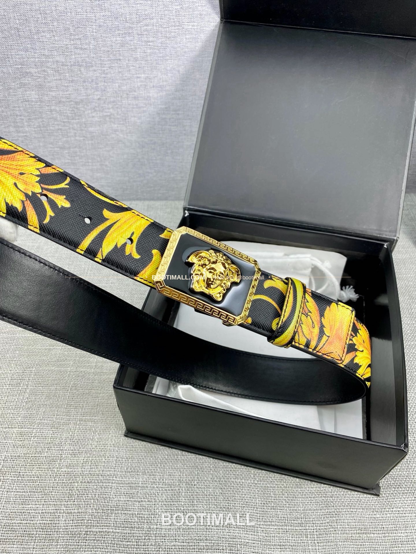 베르사체 카프스킨 팔라초 메두사 라포프클래식 벨트 Versace Calfskin Palazzo Medusa Le Pop Classique Belt 4cm 6