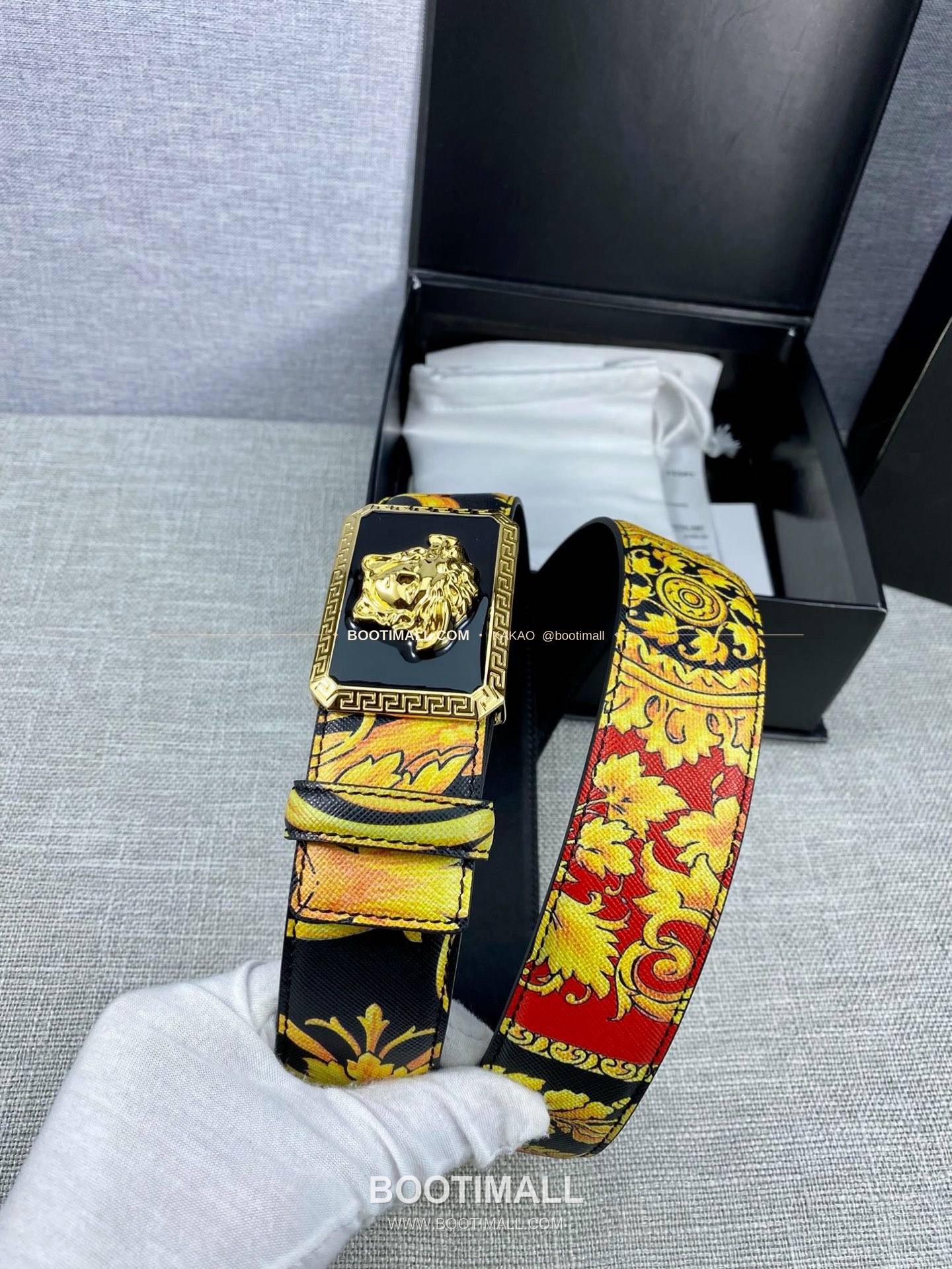 베르사체 카프스킨 팔라초 메두사 라포프클래식 벨트 Versace Calfskin Palazzo Medusa Le Pop Classique Belt 4cm 9