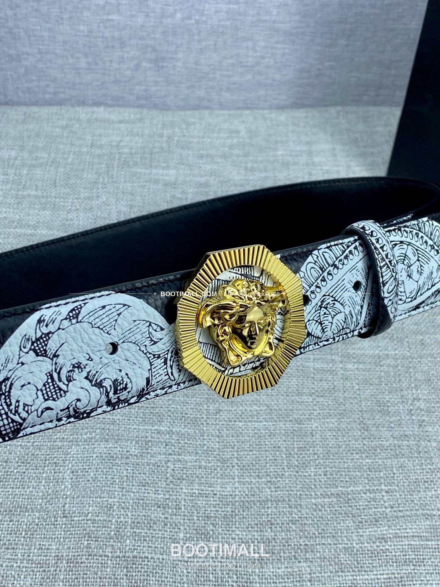 베르사체 카프스킨 팔라초 메두사 라포프클래식 벨트 Versace Calfskin Palazzo Medusa Le Pop Classique Belt 4cm 3