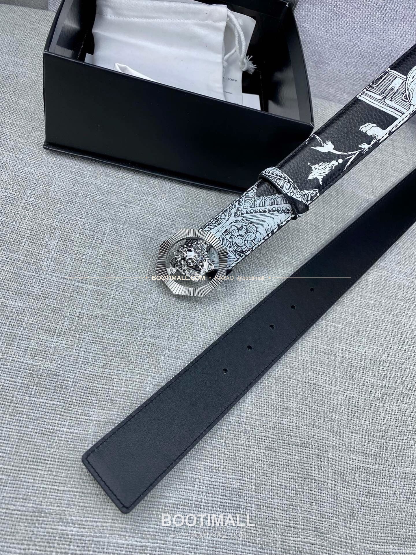 베르사체 카프스킨 팔라초 메두사 라포프클래식 벨트 Versace Calfskin Palazzo Medusa Le Pop Classique Belt 4cm 8