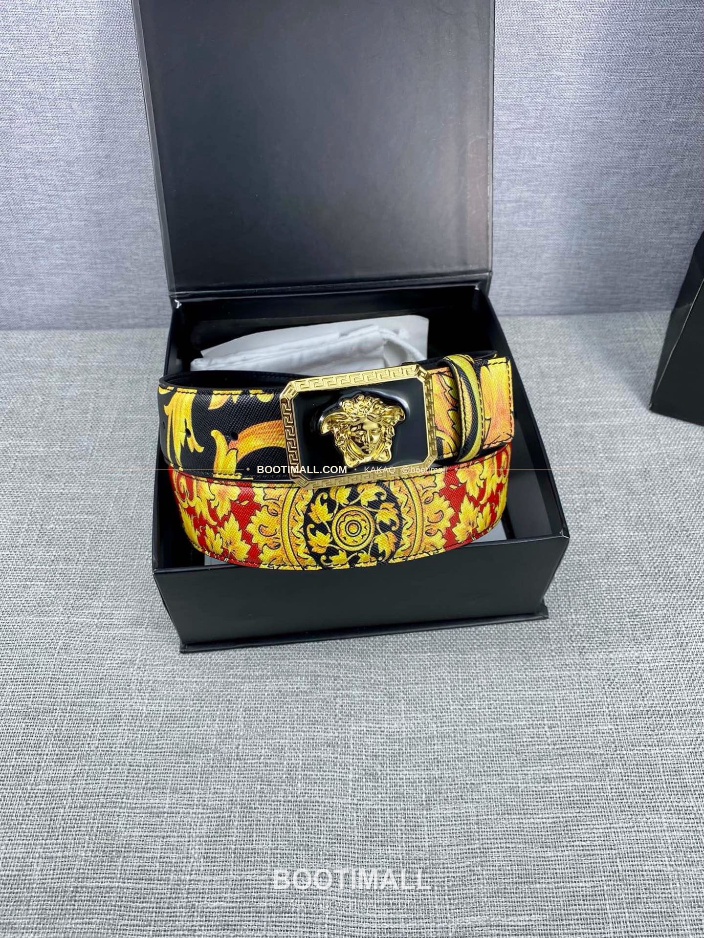베르사체 카프스킨 팔라초 메두사 라포프클래식 벨트 Versace Calfskin Palazzo Medusa Le Pop Classique Belt 4cm 10