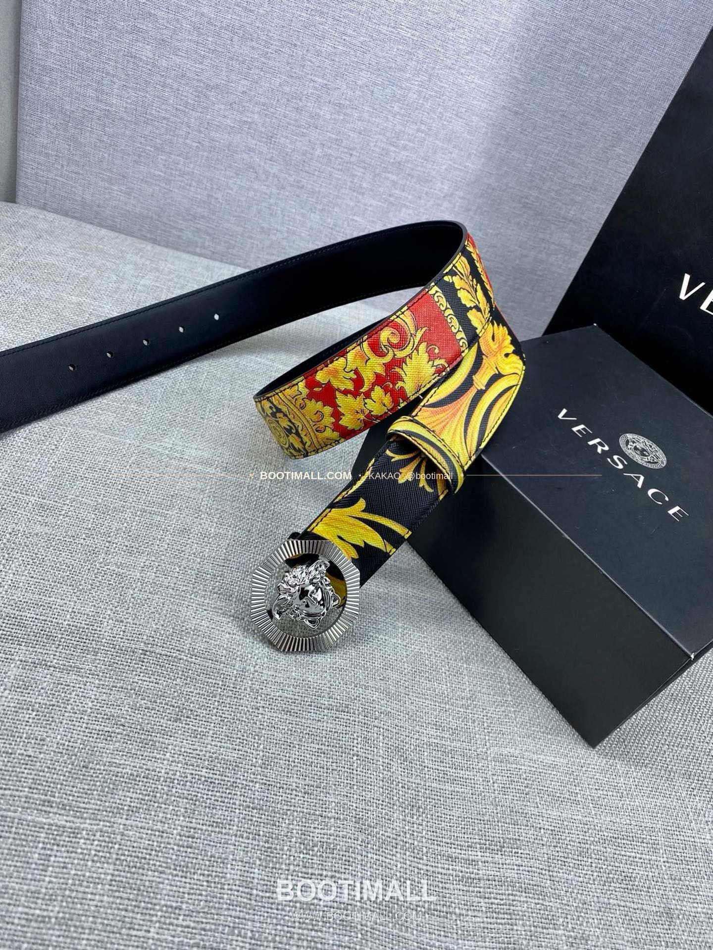 베르사체 카프스킨 팔라초 메두사 라포프클래식 벨트 Versace Calfskin Palazzo Medusa Le Pop Classique Belt 4cm 4