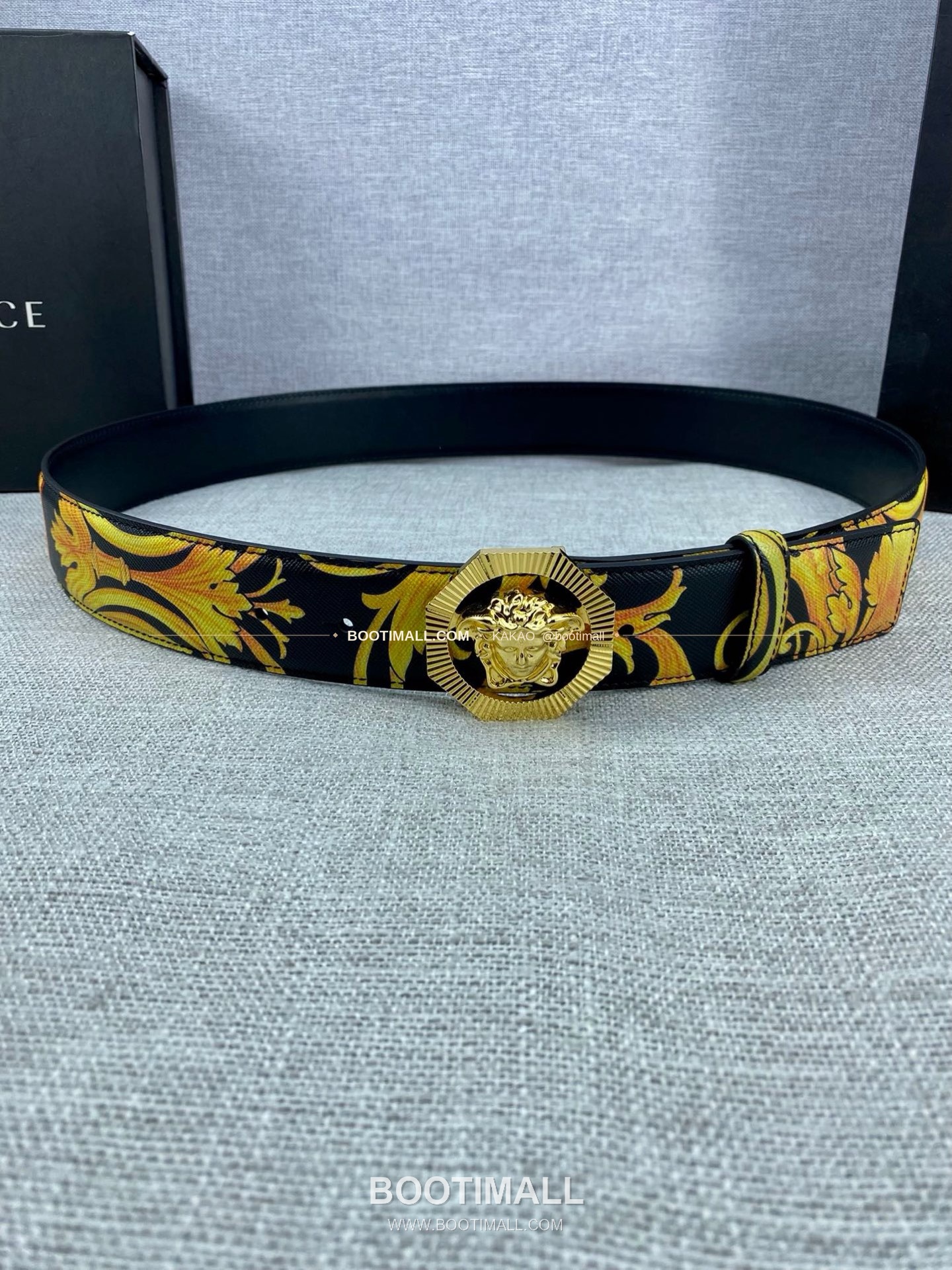 베르사체 카프스킨 팔라초 메두사 라포프클래식 벨트 Versace Calfskin Palazzo Medusa Le Pop Classique Belt 4cm 5