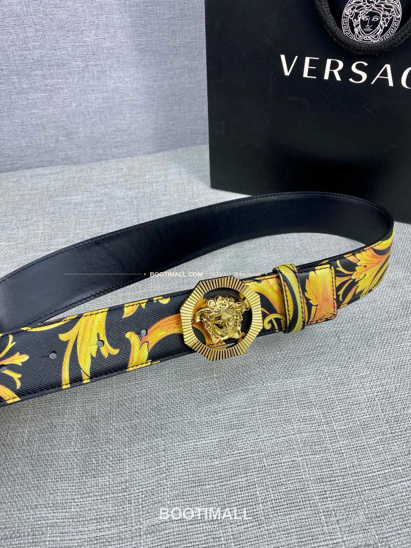 베르사체 카프스킨 팔라초 메두사 라포프클래식 벨트 Versace Calfskin Palazzo Medusa Le Pop Classique Belt 4cm 6