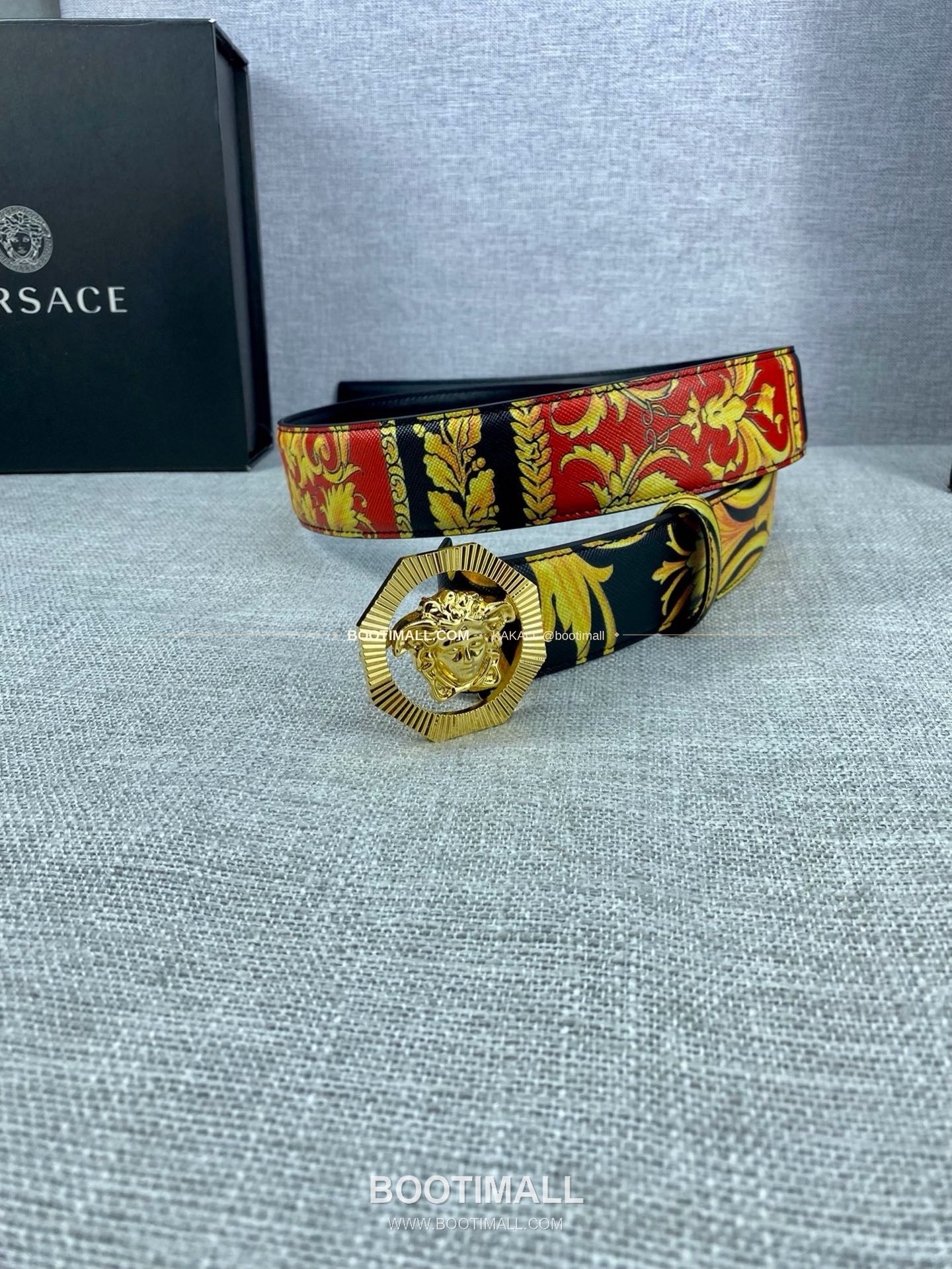 베르사체 카프스킨 팔라초 메두사 라포프클래식 벨트 Versace Calfskin Palazzo Medusa Le Pop Classique Belt 4cm 9
