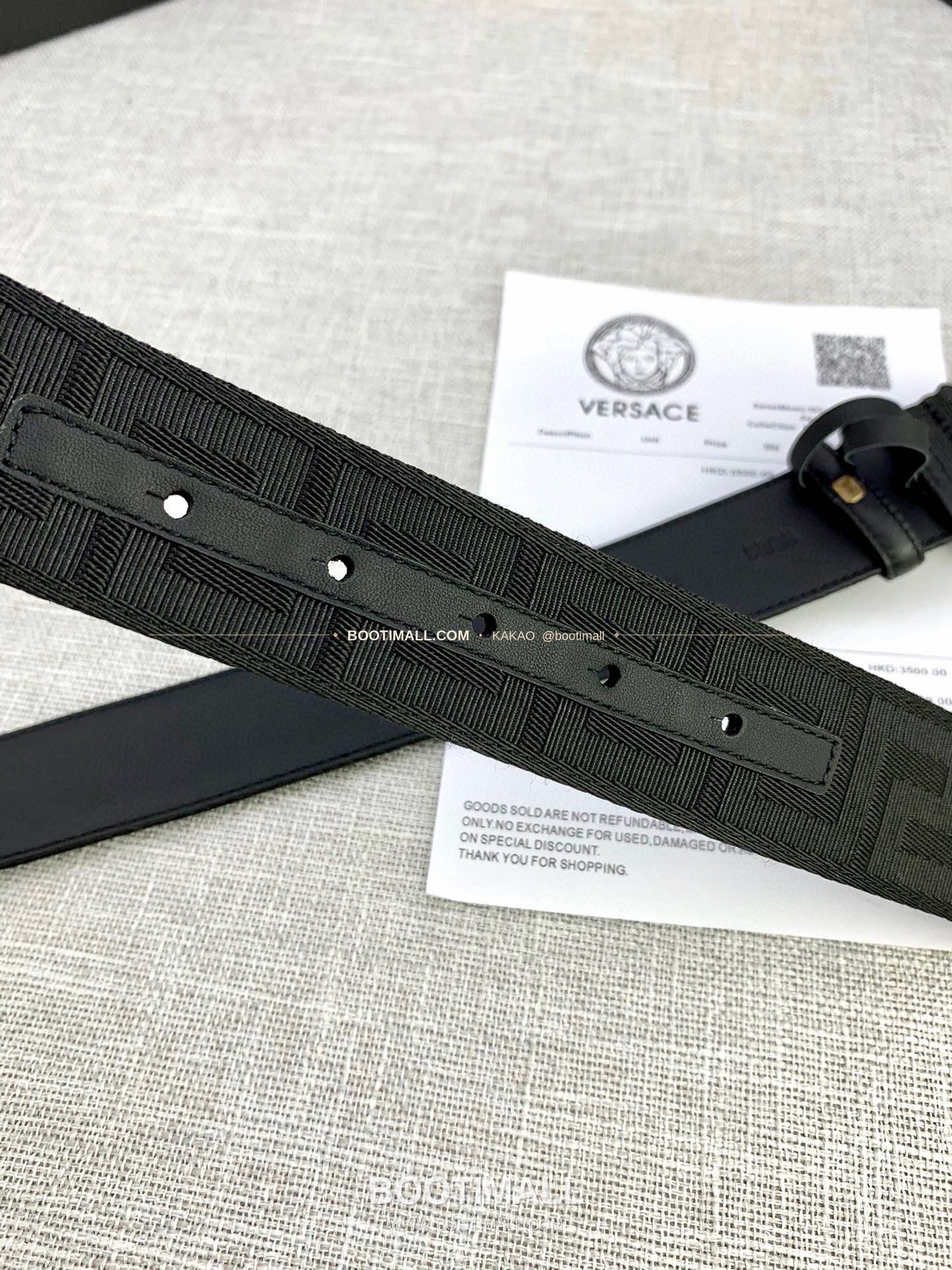베르사체 메두사 캔버스 라그레카 카프스킨 벨트 Versace Medusa Canvas La Greca Calfskin Belt 4cm 8