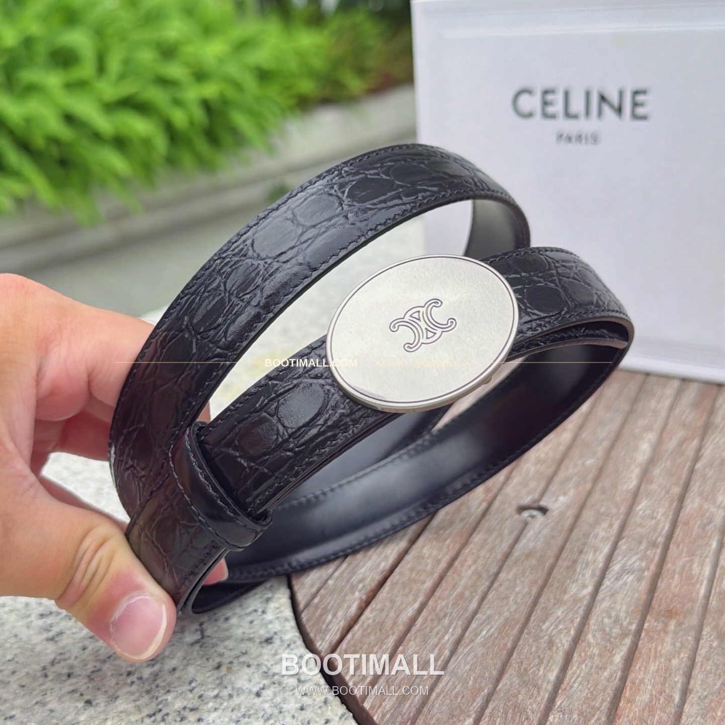 셀린느 카프스킨 로고 플로팅 버클 리버서블 벨트 Celine Calfskin Logo Floating Buckle Reversible Belt 2.5cm 3