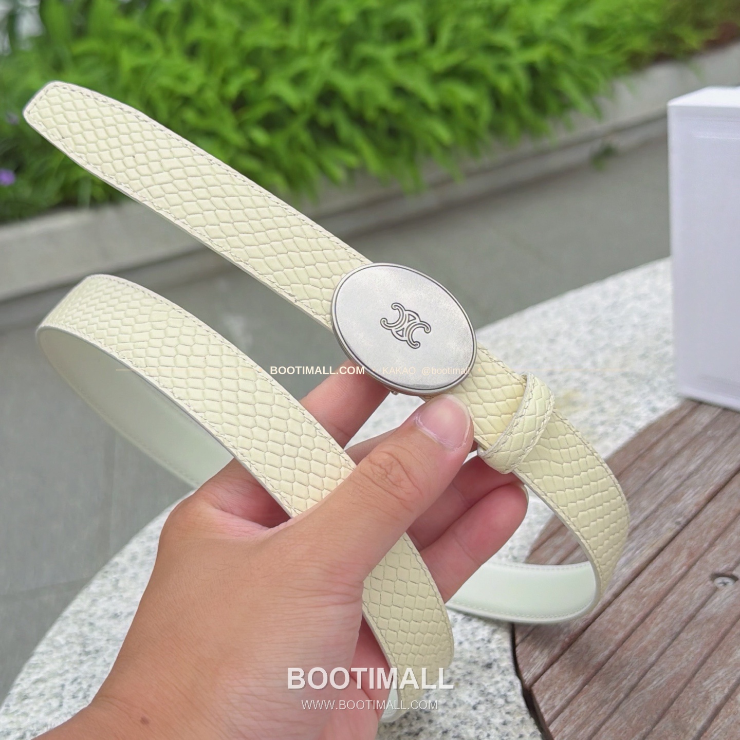 셀린느 카프스킨 로고 플로팅 버클 리버서블 벨트 Celine Calfskin Logo Floating Buckle Reversible Belt 2.5cm 4