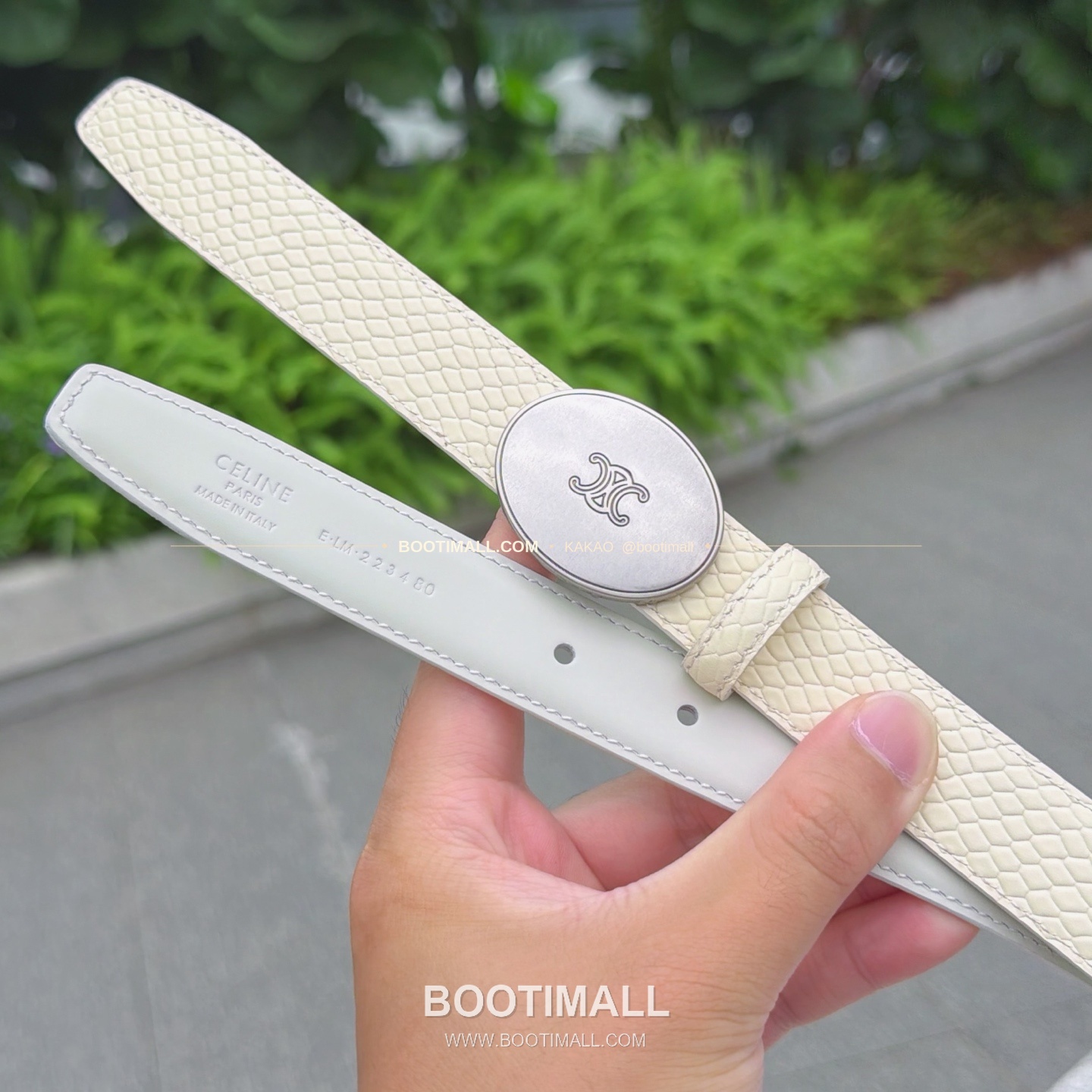 셀린느 카프스킨 로고 플로팅 버클 리버서블 벨트 Celine Calfskin Logo Floating Buckle Reversible Belt 2.5cm 5