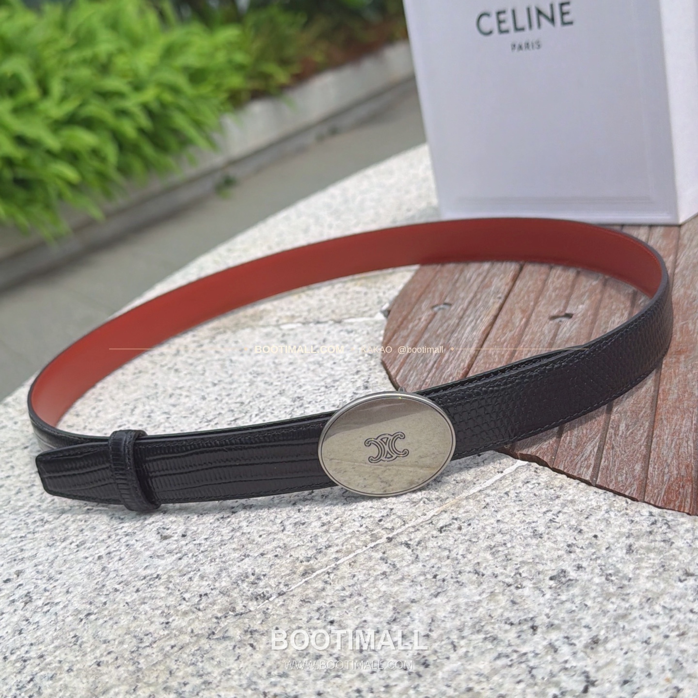 셀린느 카프스킨 로고 플로팅 버클 리버서블 벨트 Celine Calfskin Logo Floating Buckle Reversible Belt 2.5cm 1