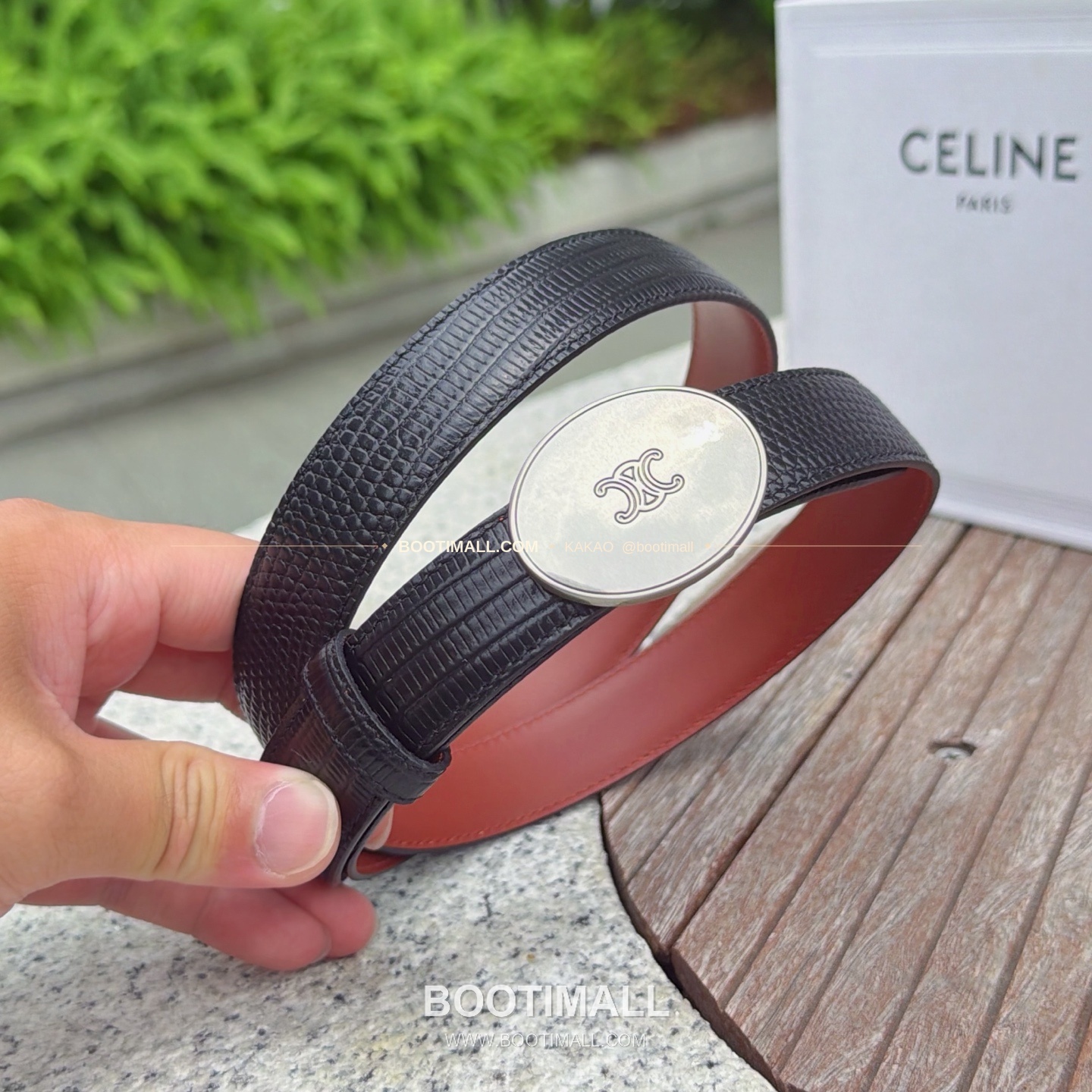 셀린느 카프스킨 로고 플로팅 버클 리버서블 벨트 Celine Calfskin Logo Floating Buckle Reversible Belt 2.5cm 3