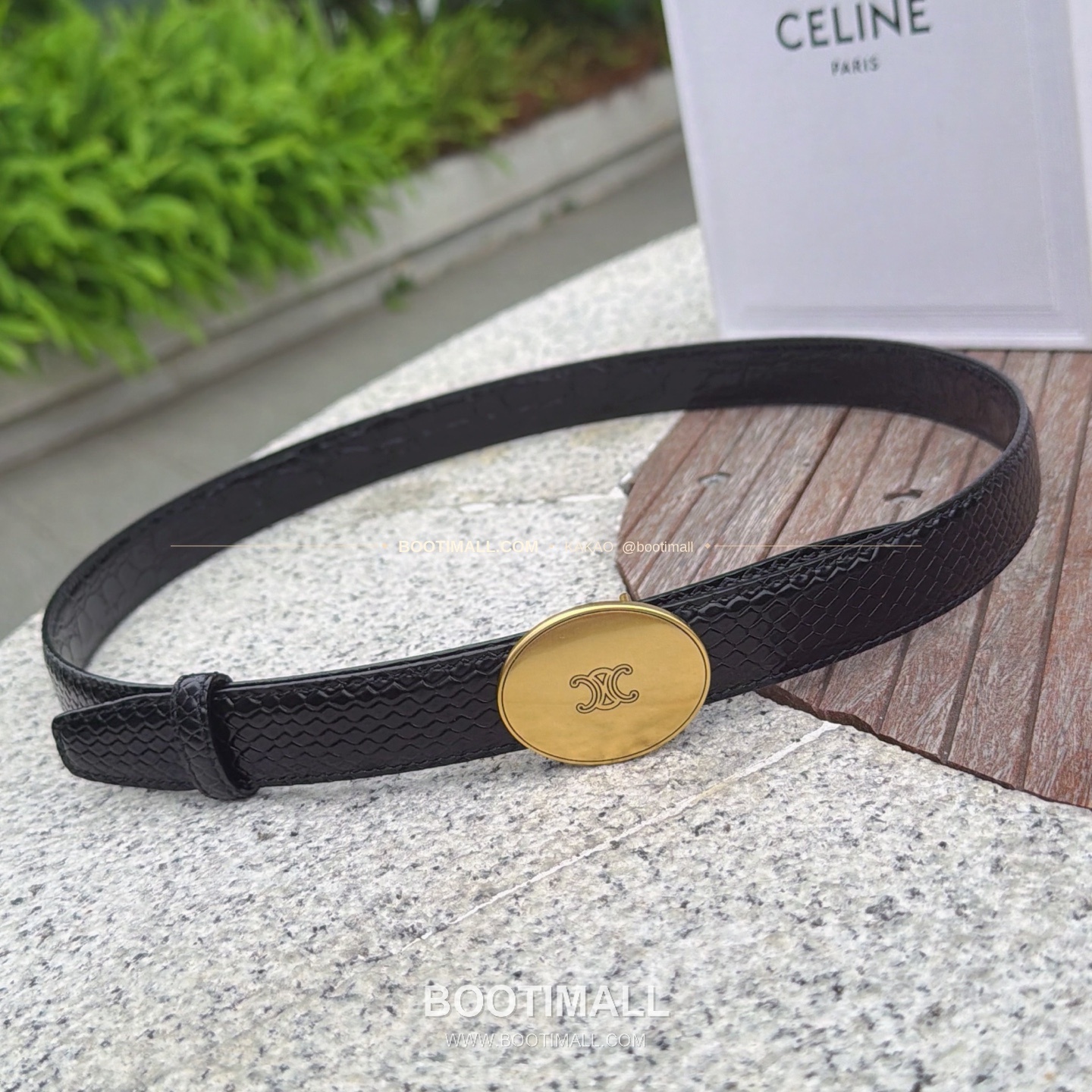 셀린느 카프스킨 로고 플로팅 버클 리버서블 벨트 Celine Calfskin Logo Floating Buckle Reversible Belt 2.5cm 1