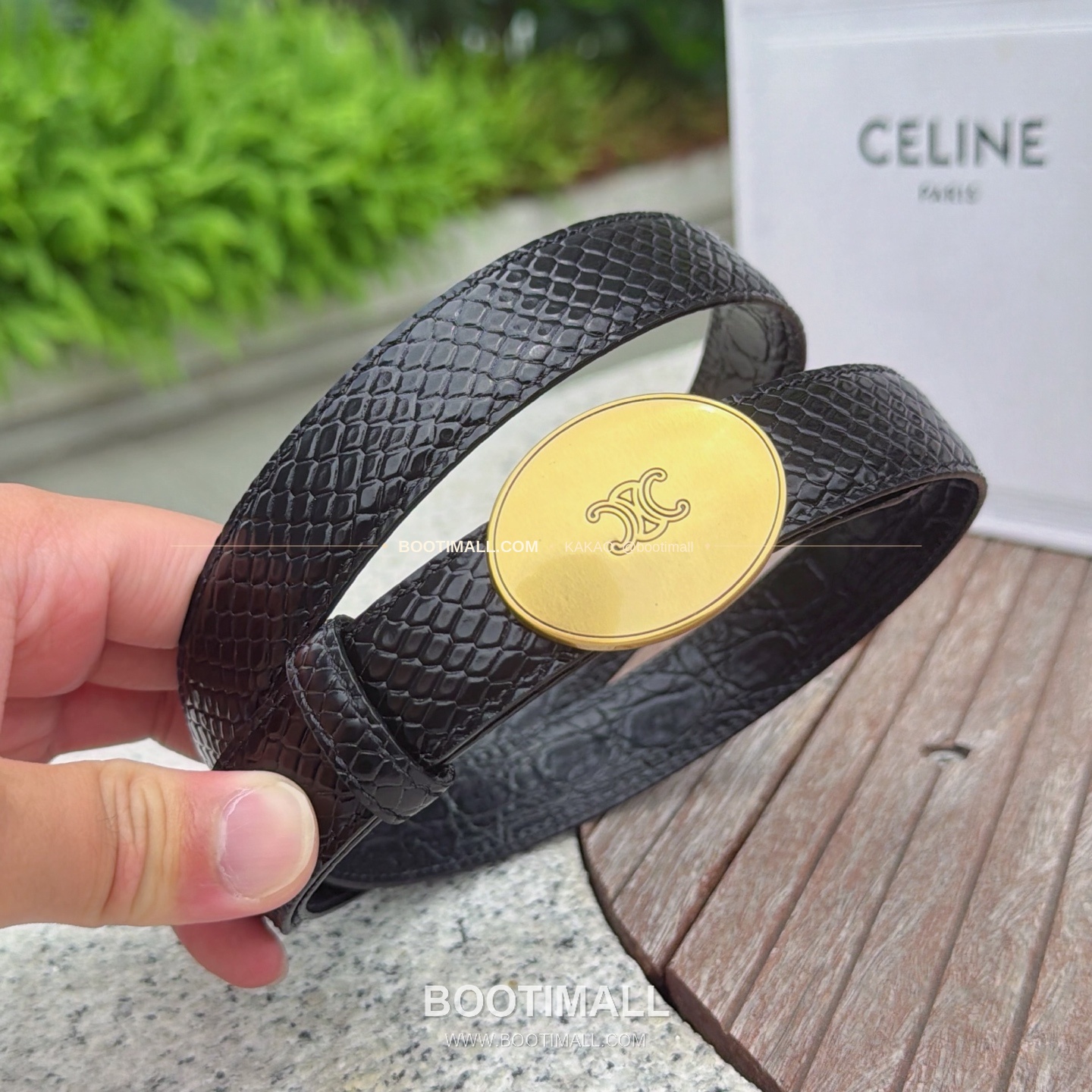 셀린느 카프스킨 로고 플로팅 버클 리버서블 벨트 Celine Calfskin Logo Floating Buckle Reversible Belt 2.5cm 3