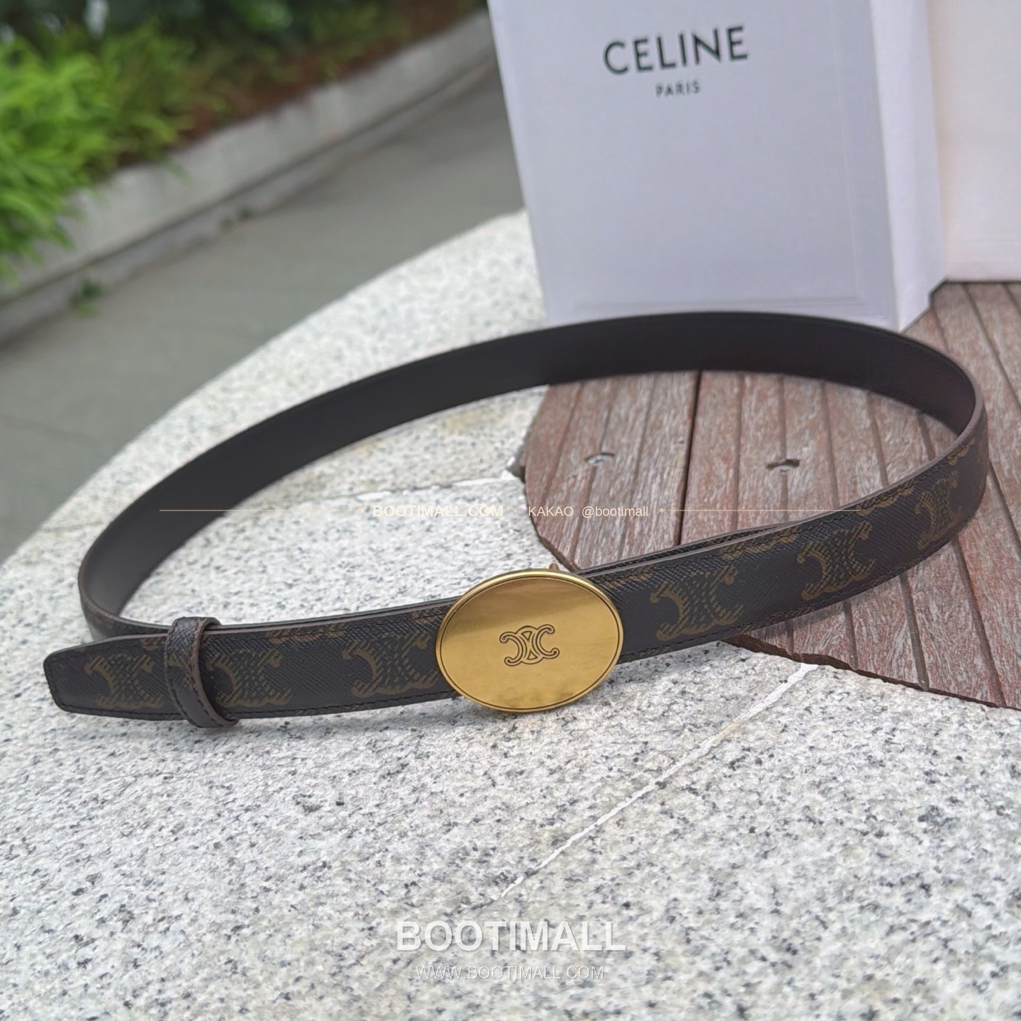 셀린느 카프스킨 로고 플로팅 버클 리버서블 벨트 Celine Calfskin Logo Floating Buckle Reversible Belt 2.5cm 1
