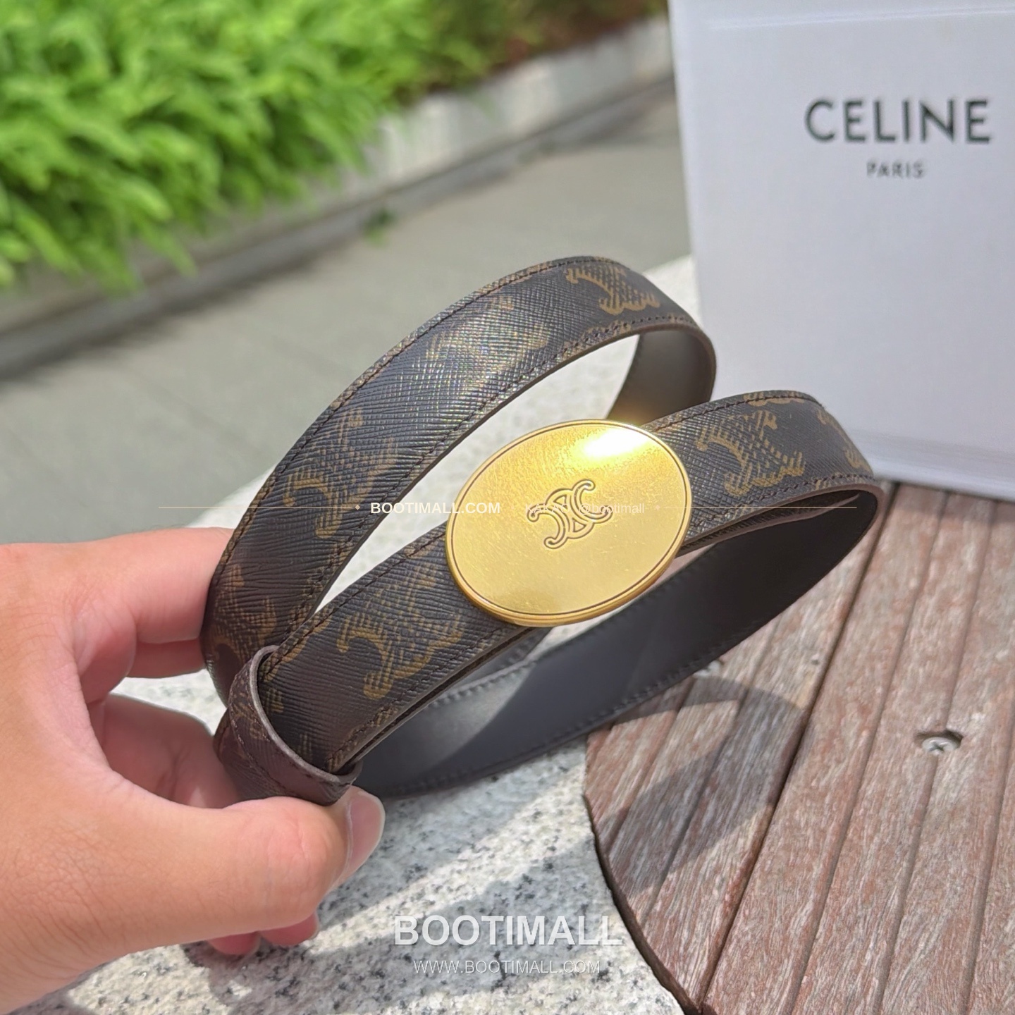 셀린느 카프스킨 로고 플로팅 버클 리버서블 벨트 Celine Calfskin Logo Floating Buckle Reversible Belt 2.5cm 3