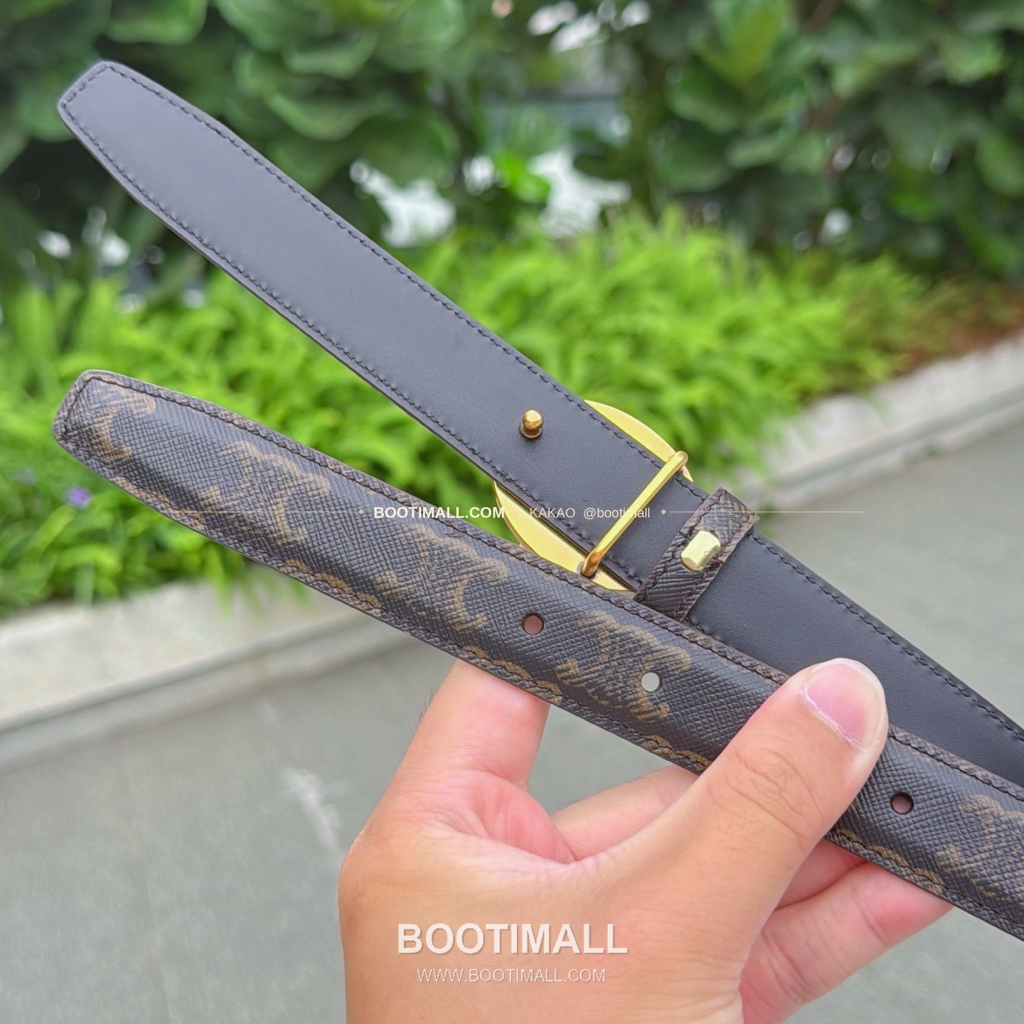 셀린느 카프스킨 로고 플로팅 버클 리버서블 벨트 Celine Calfskin Logo Floating Buckle Reversible Belt 2.5cm 6