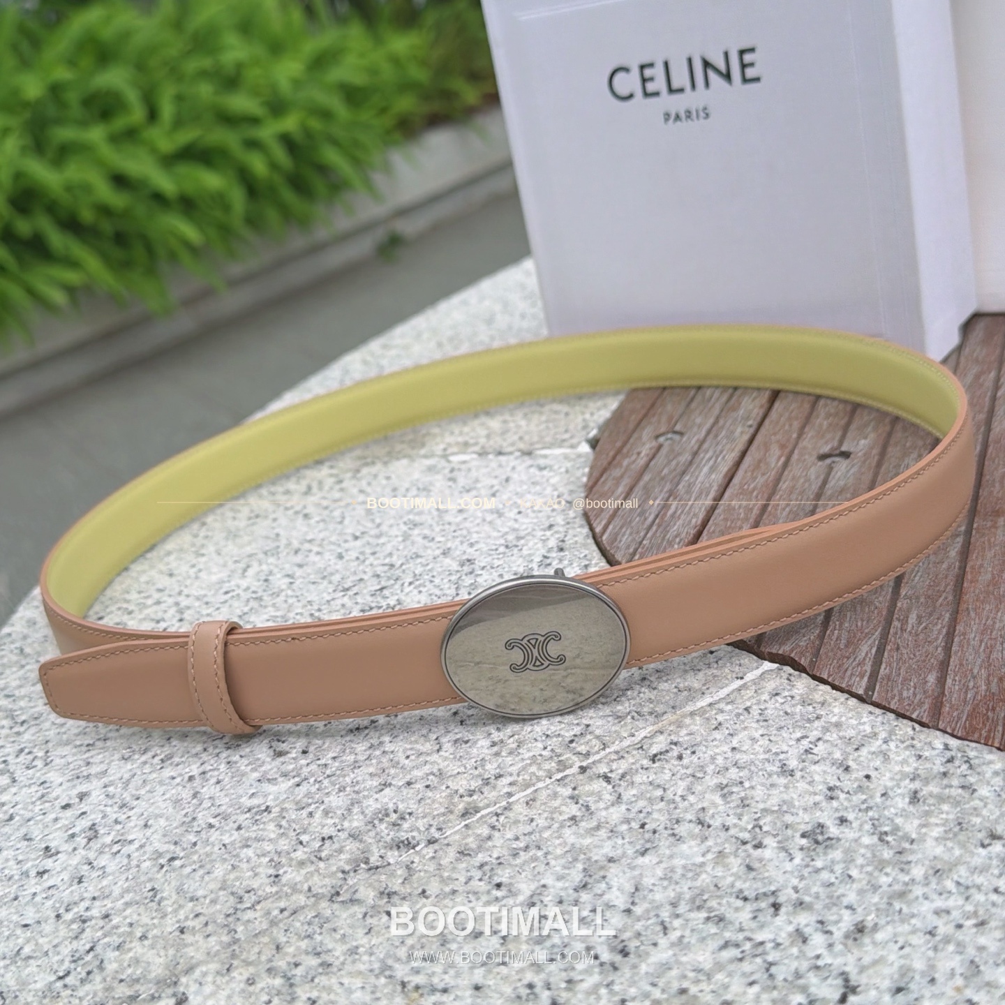 셀린느 카프스킨 로고 플로팅 버클 리버서블 벨트 Celine Calfskin Logo Floating Buckle Reversible Belt 2.5cm 1