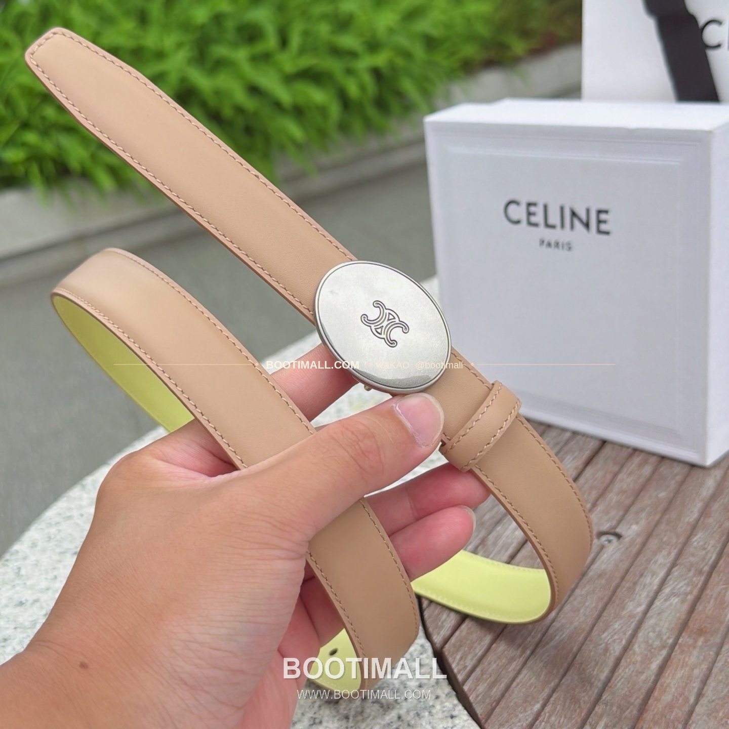 셀린느 카프스킨 로고 플로팅 버클 리버서블 벨트 Celine Calfskin Logo Floating Buckle Reversible Belt 2.5cm 4