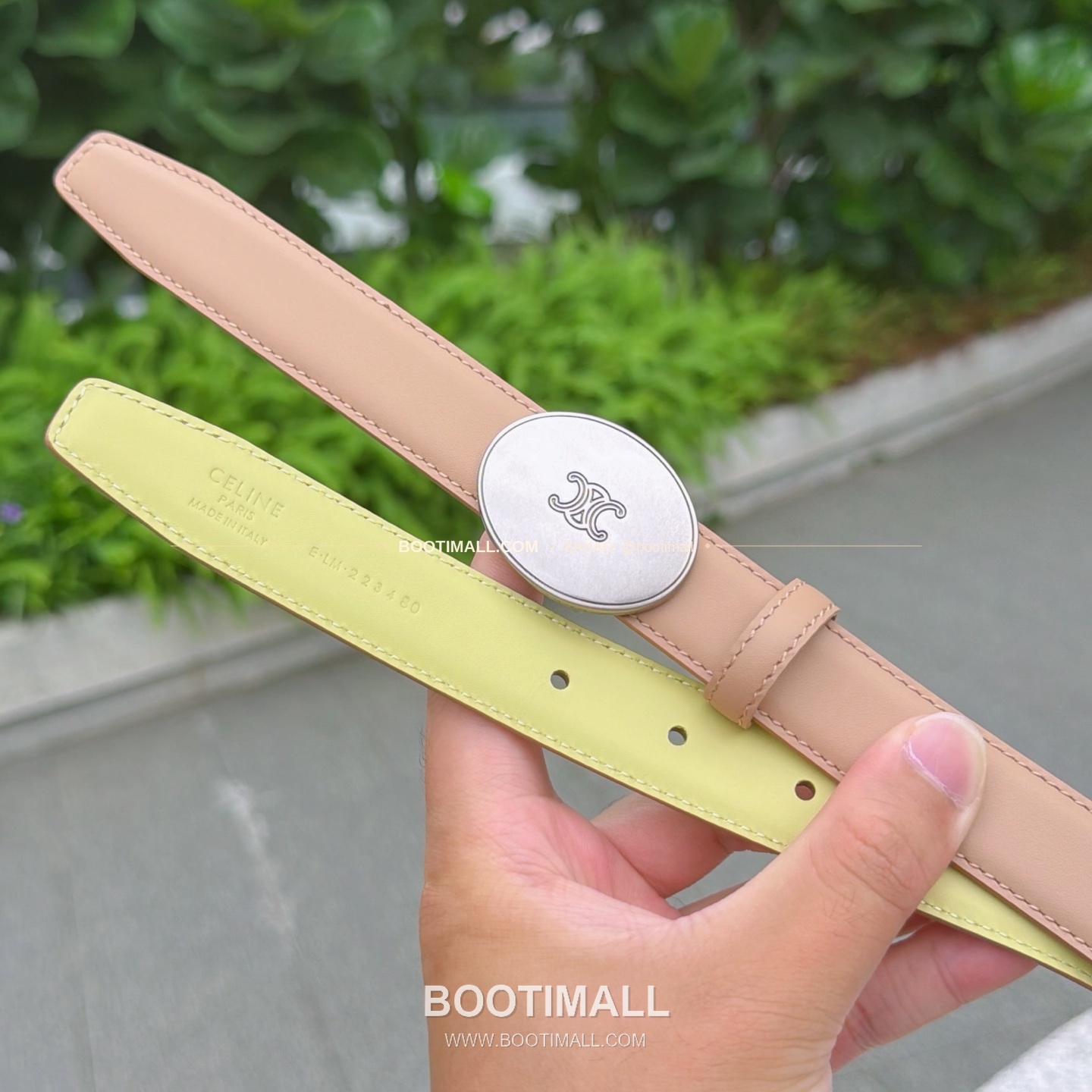 셀린느 카프스킨 로고 플로팅 버클 리버서블 벨트 Celine Calfskin Logo Floating Buckle Reversible Belt 2.5cm 5