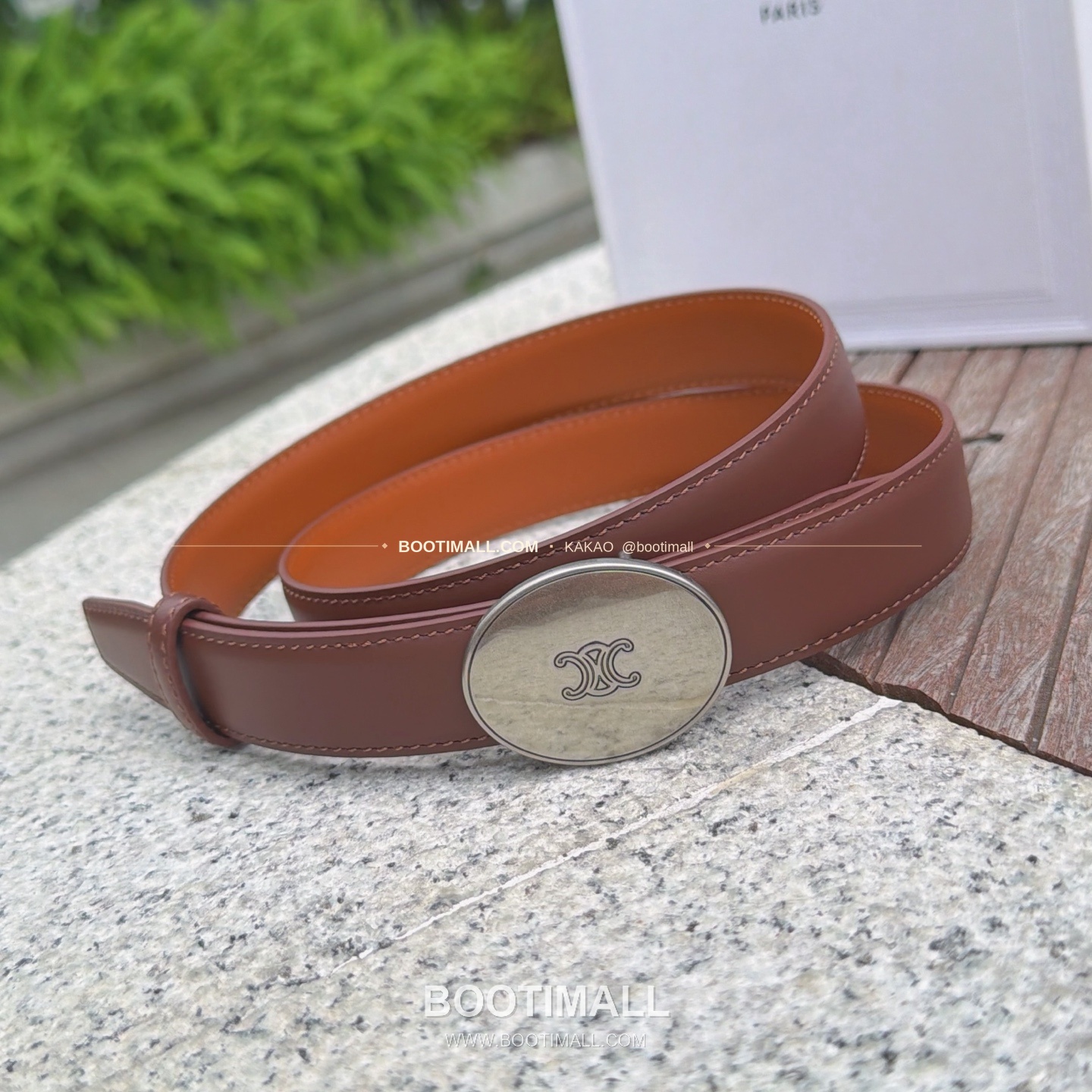 셀린느 카프스킨 로고 플로팅 버클 리버서블 벨트 Celine Calfskin Logo Floating Buckle Reversible Belt 2.5cm 2