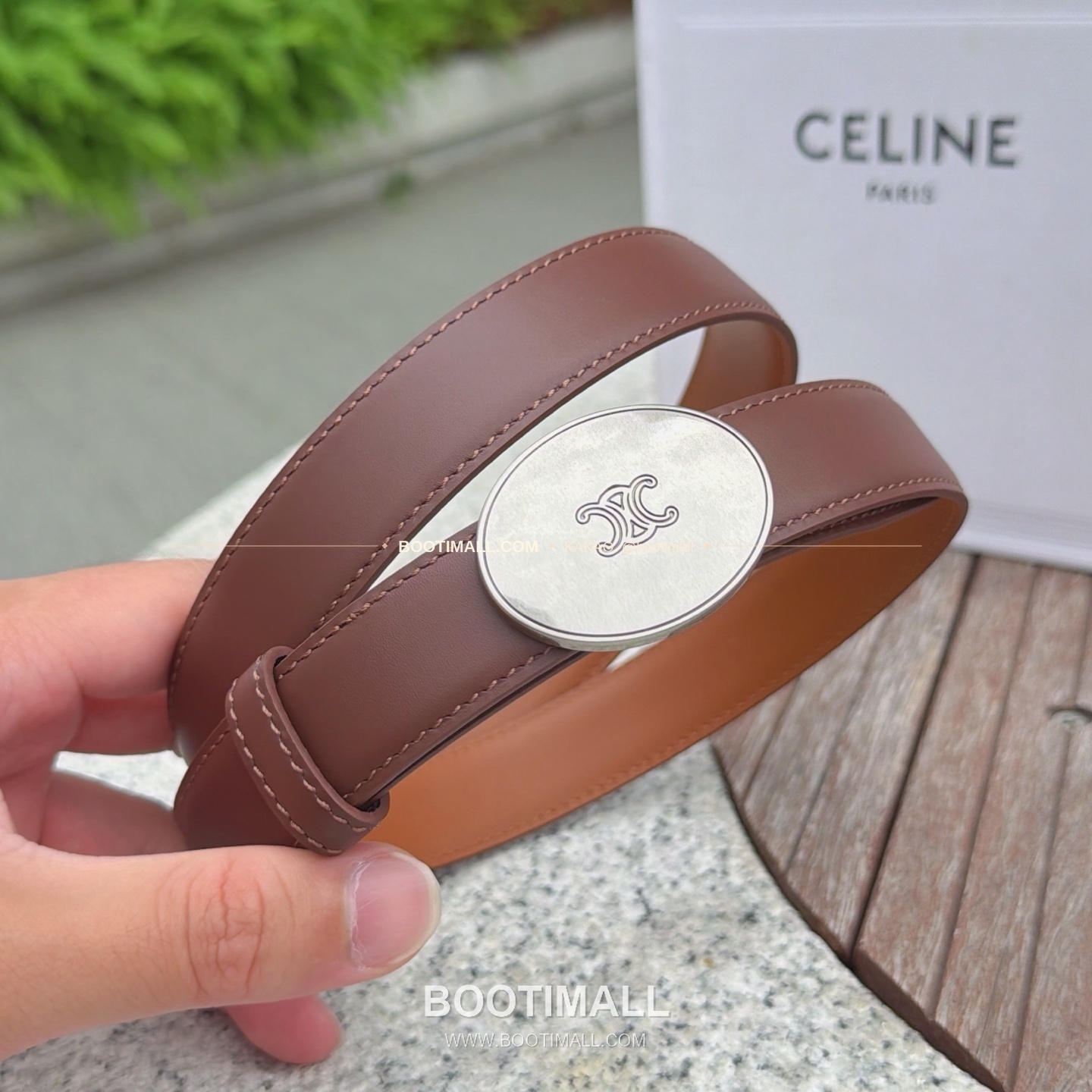 셀린느 카프스킨 로고 플로팅 버클 리버서블 벨트 Celine Calfskin Logo Floating Buckle Reversible Belt 2.5cm 3